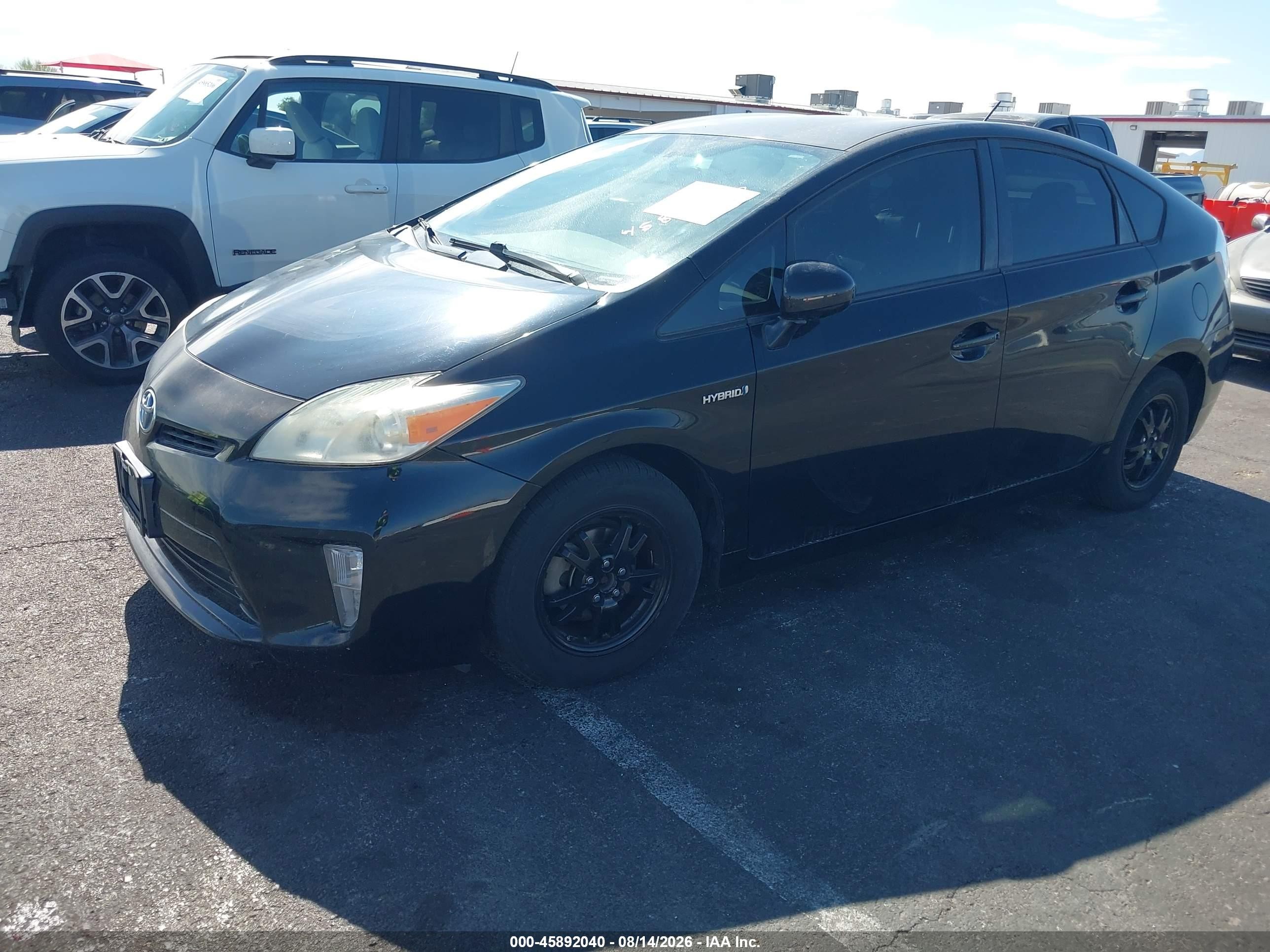 2012 Toyota Prius Two Черный vin: JTDKN3DU3C5404622