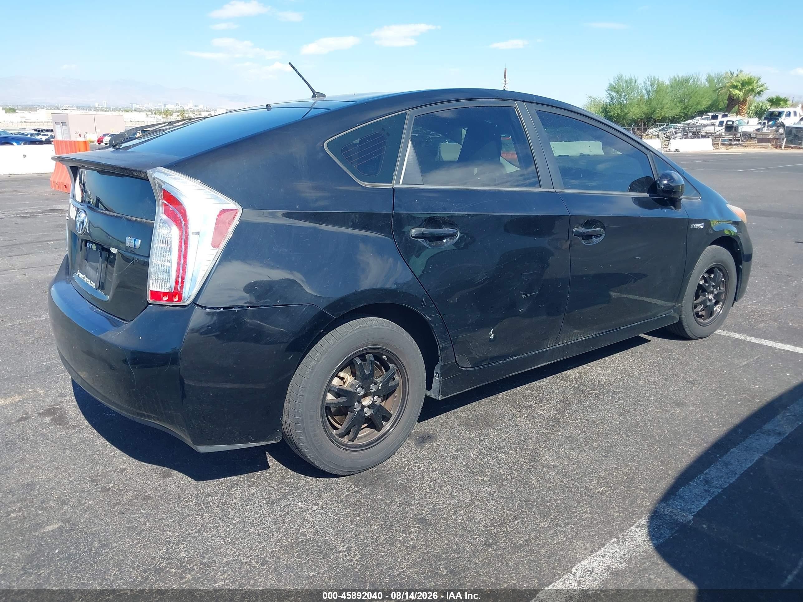 2012 Toyota Prius Two Черный vin: JTDKN3DU3C5404622