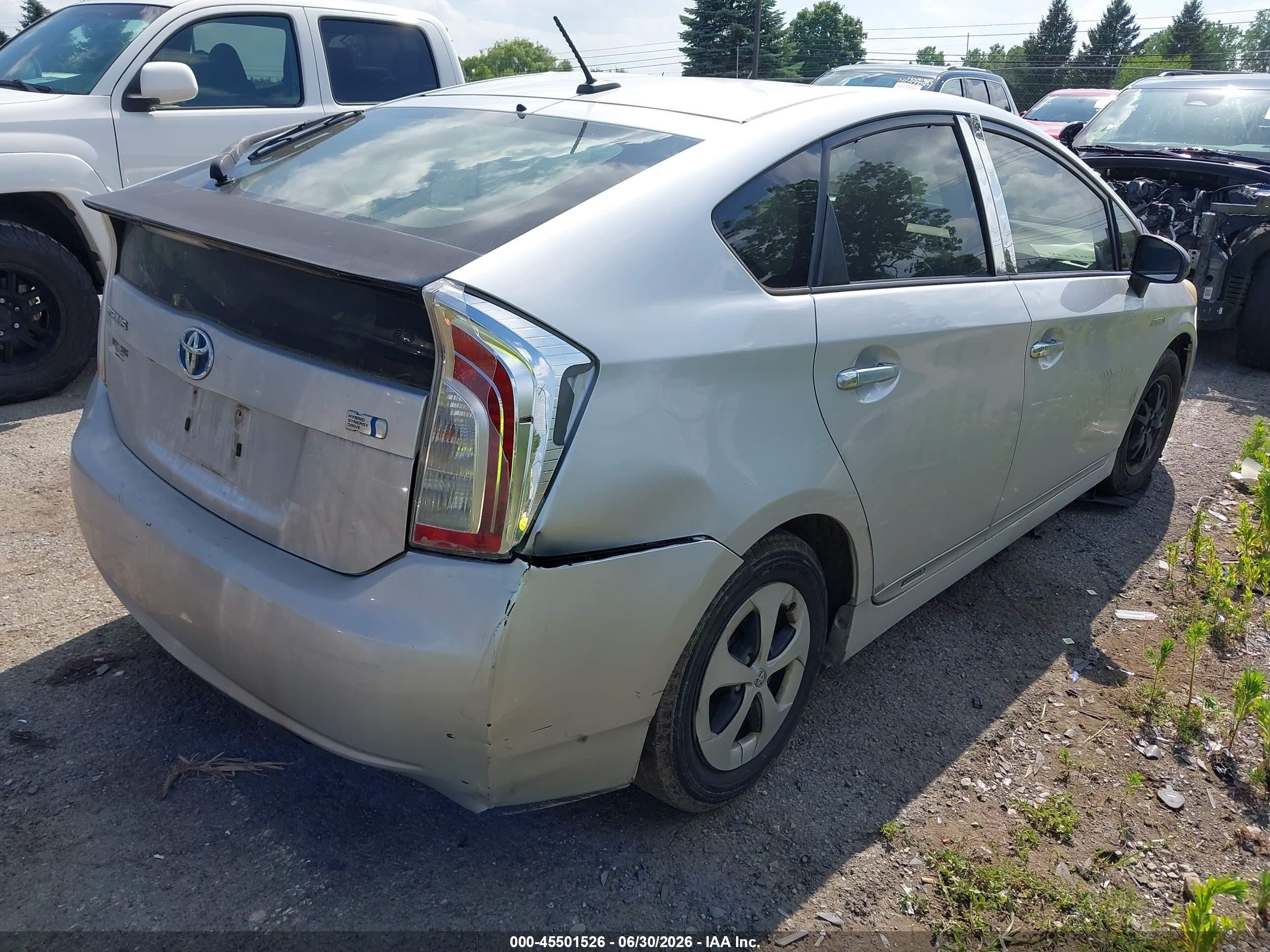 2012 Toyota Prius   Серебряный vin: JTDKN3DU3C5421498
