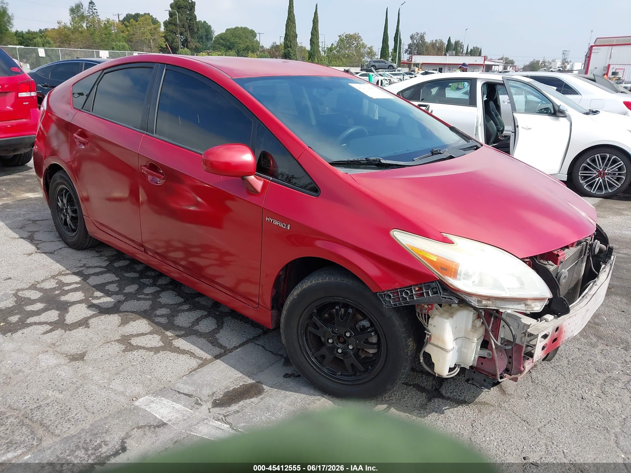2012 Toyota Prius Two Red vin: JTDKN3DU3C5429410