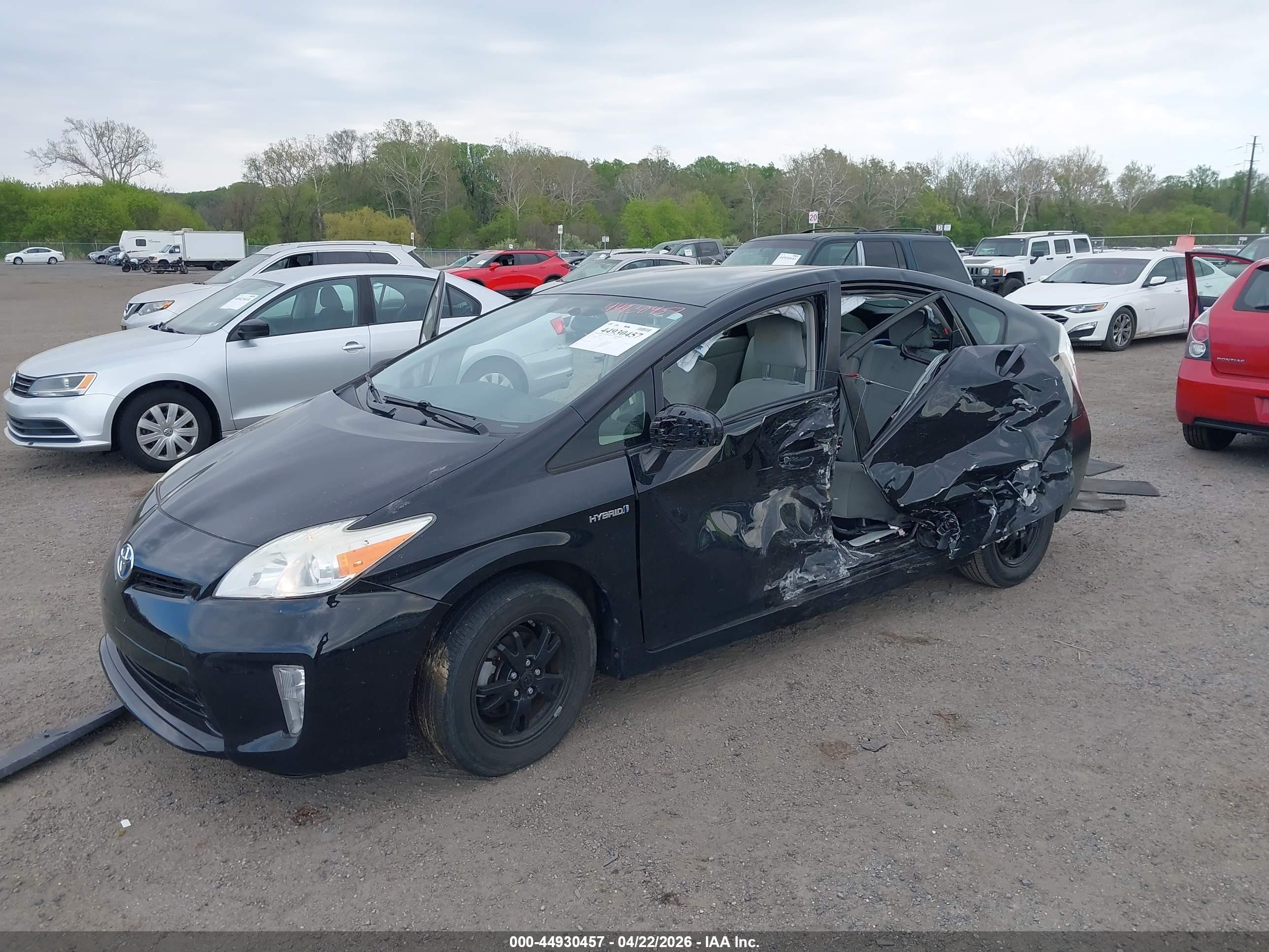2012 Toyota Prius Two Black vin: JTDKN3DU3C5485332