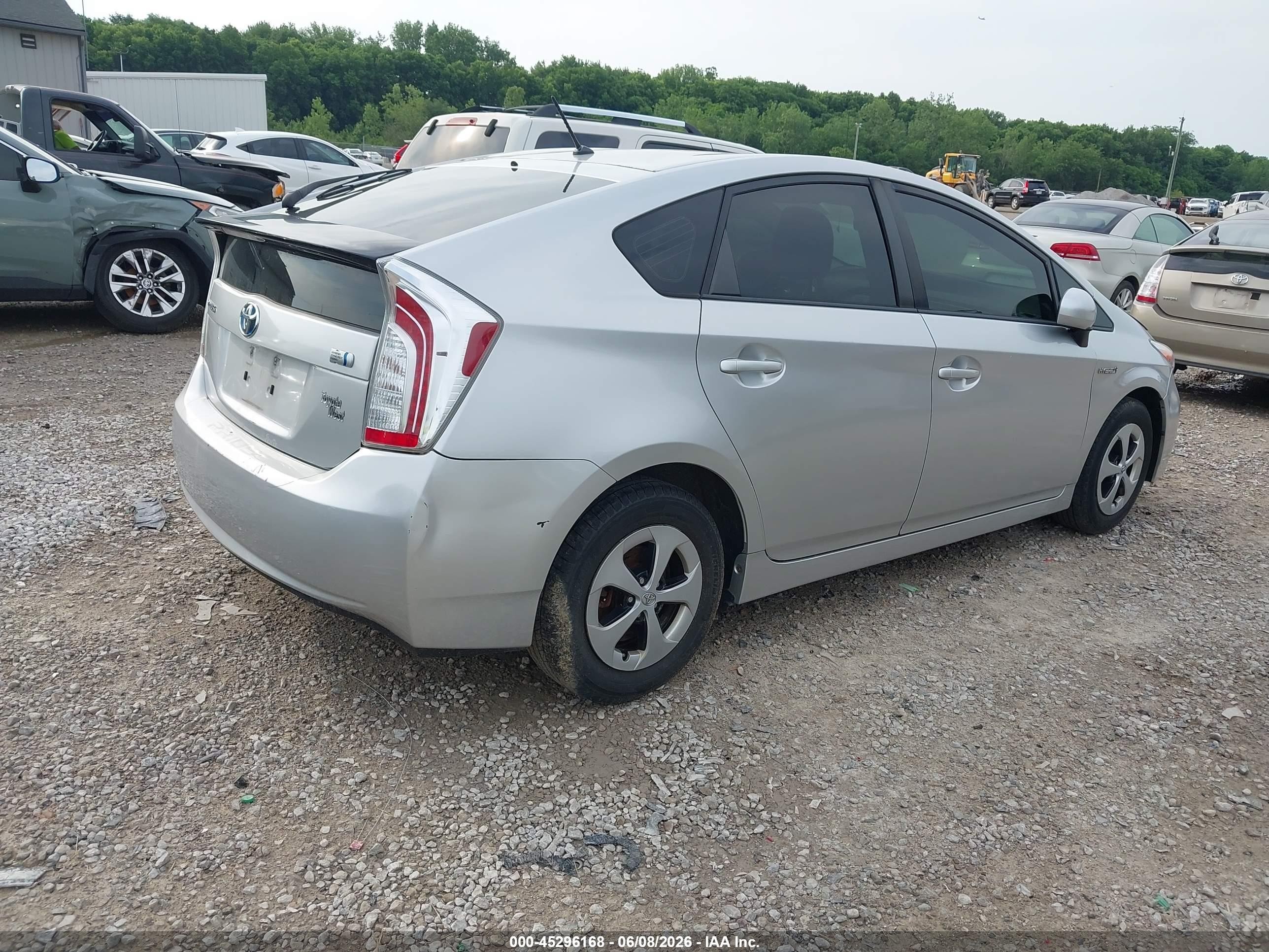 2012 Toyota Prius   Silver vin: JTDKN3DU3C5486979