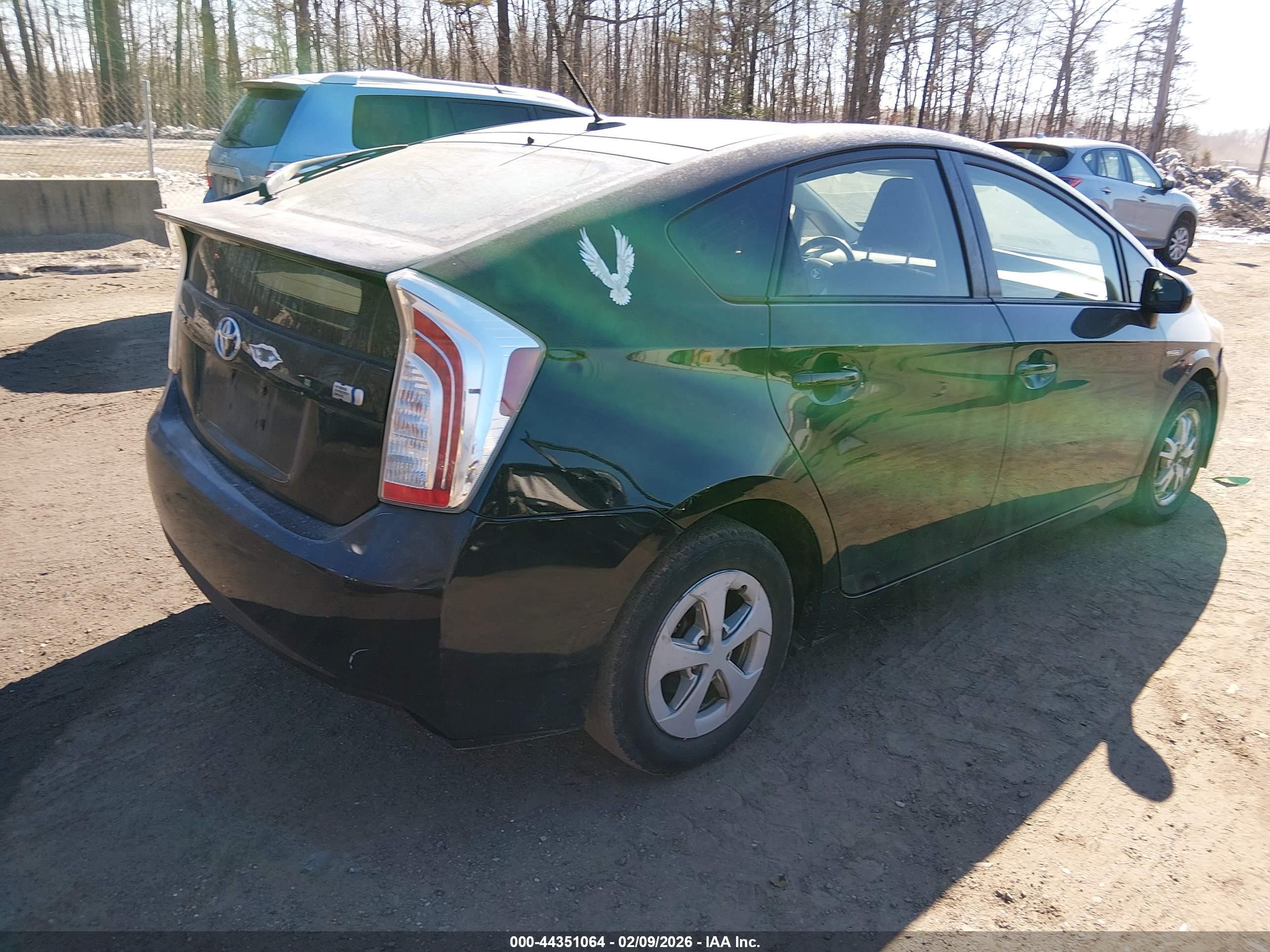 2013 Toyota Prius Three Black vin: JTDKN3DU3D0355288