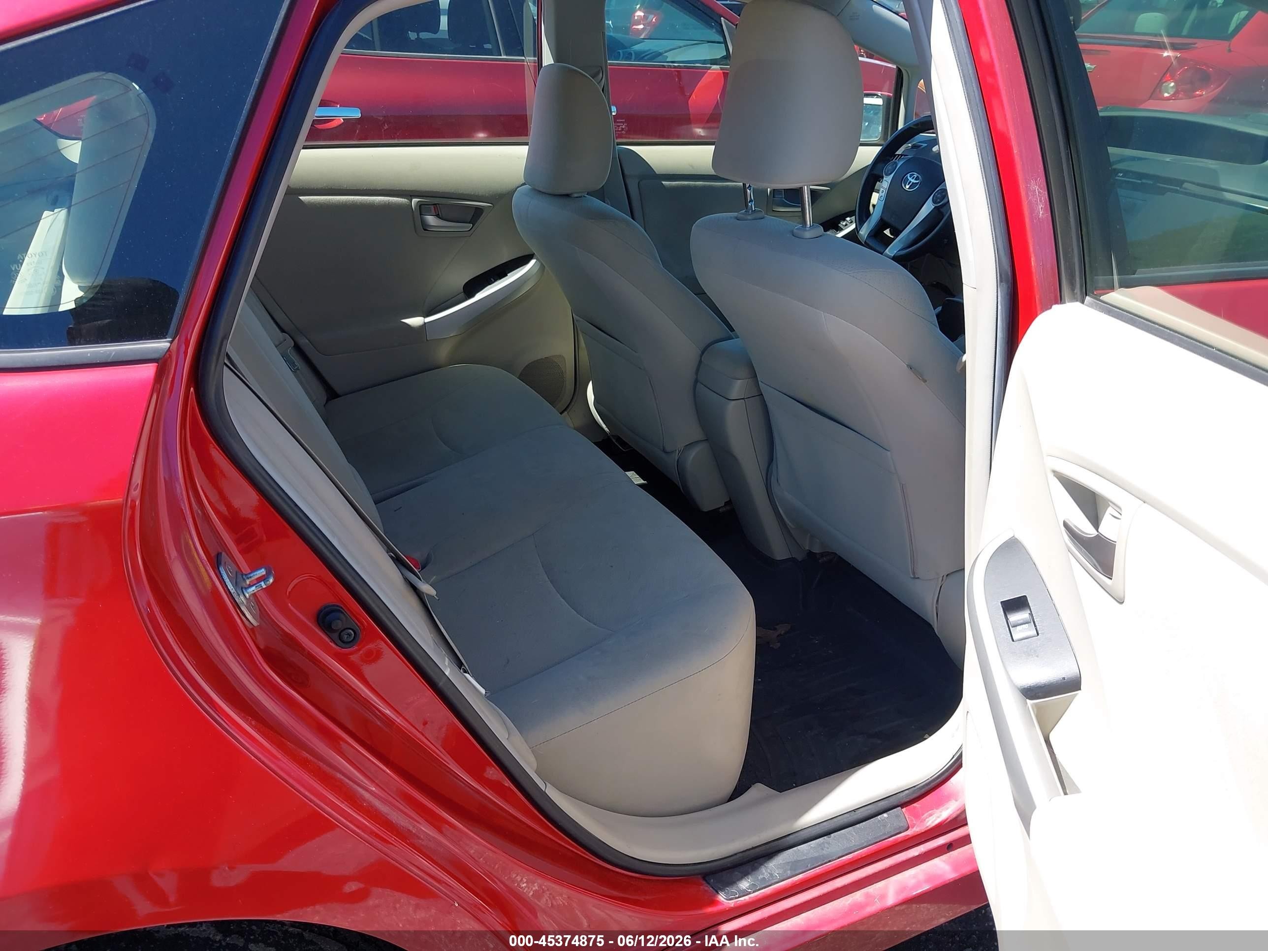 2013 Toyota Prius Two Red vin: JTDKN3DU3D1636744