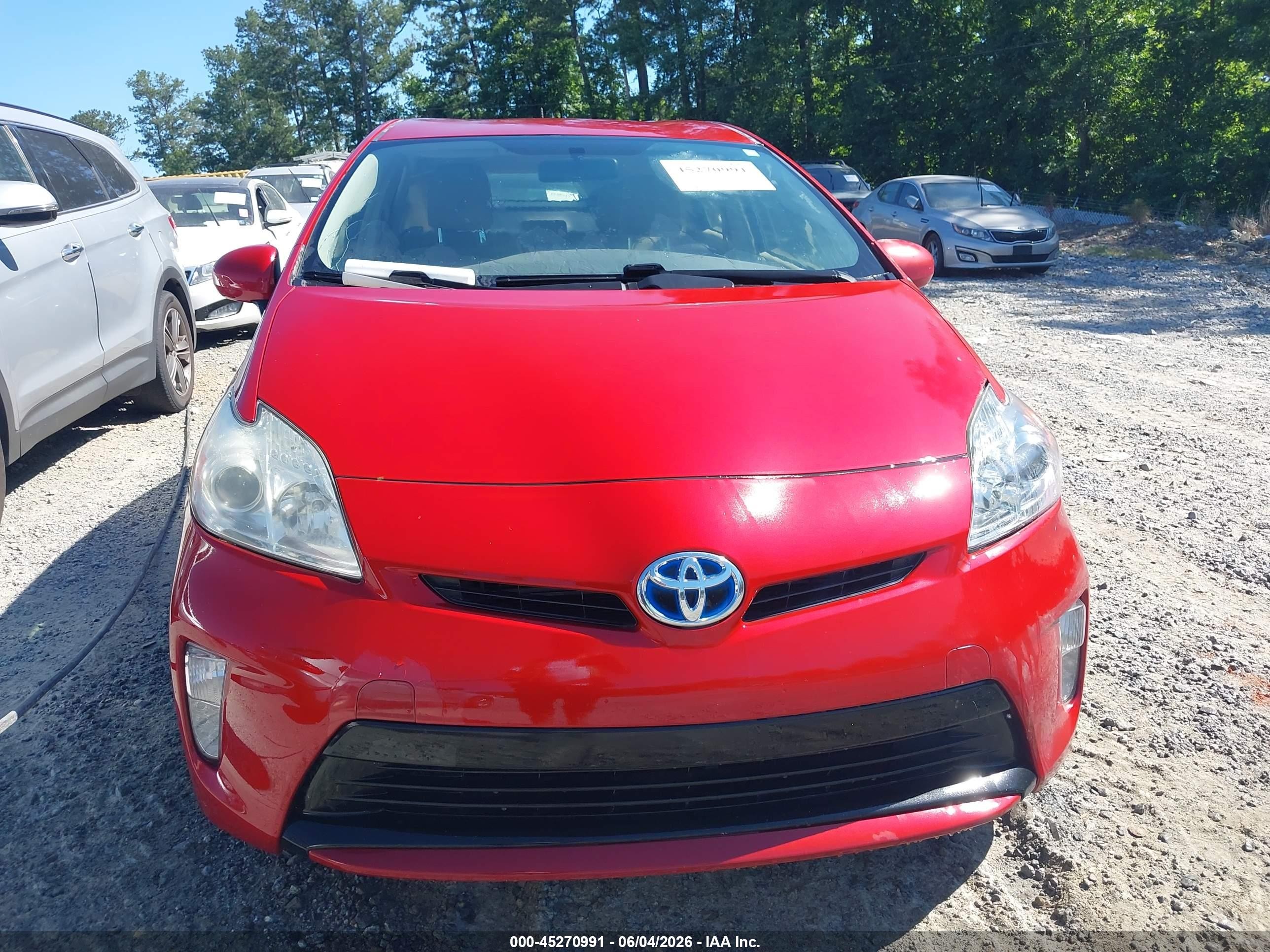 2013 Toyota Prius Two Красный vin: JTDKN3DU3D5554912