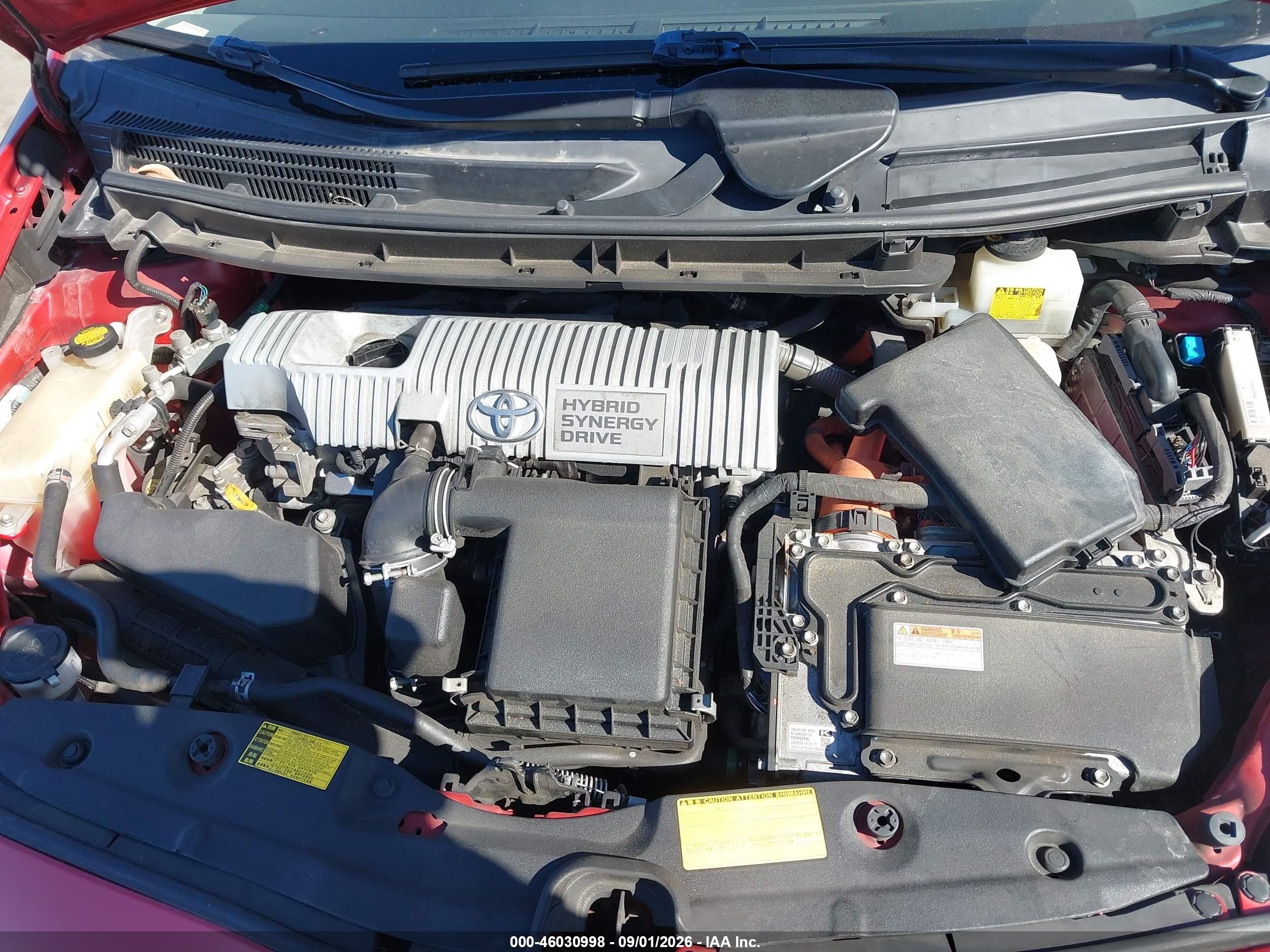 2013 Toyota Prius Two Красный vin: JTDKN3DU3D5630967