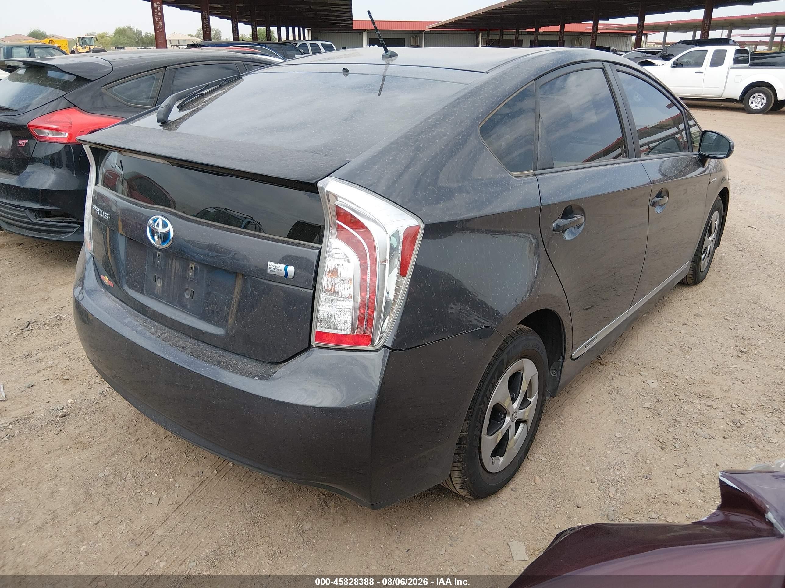 2013 Toyota Prius Two Gray vin: JTDKN3DU3D5651902