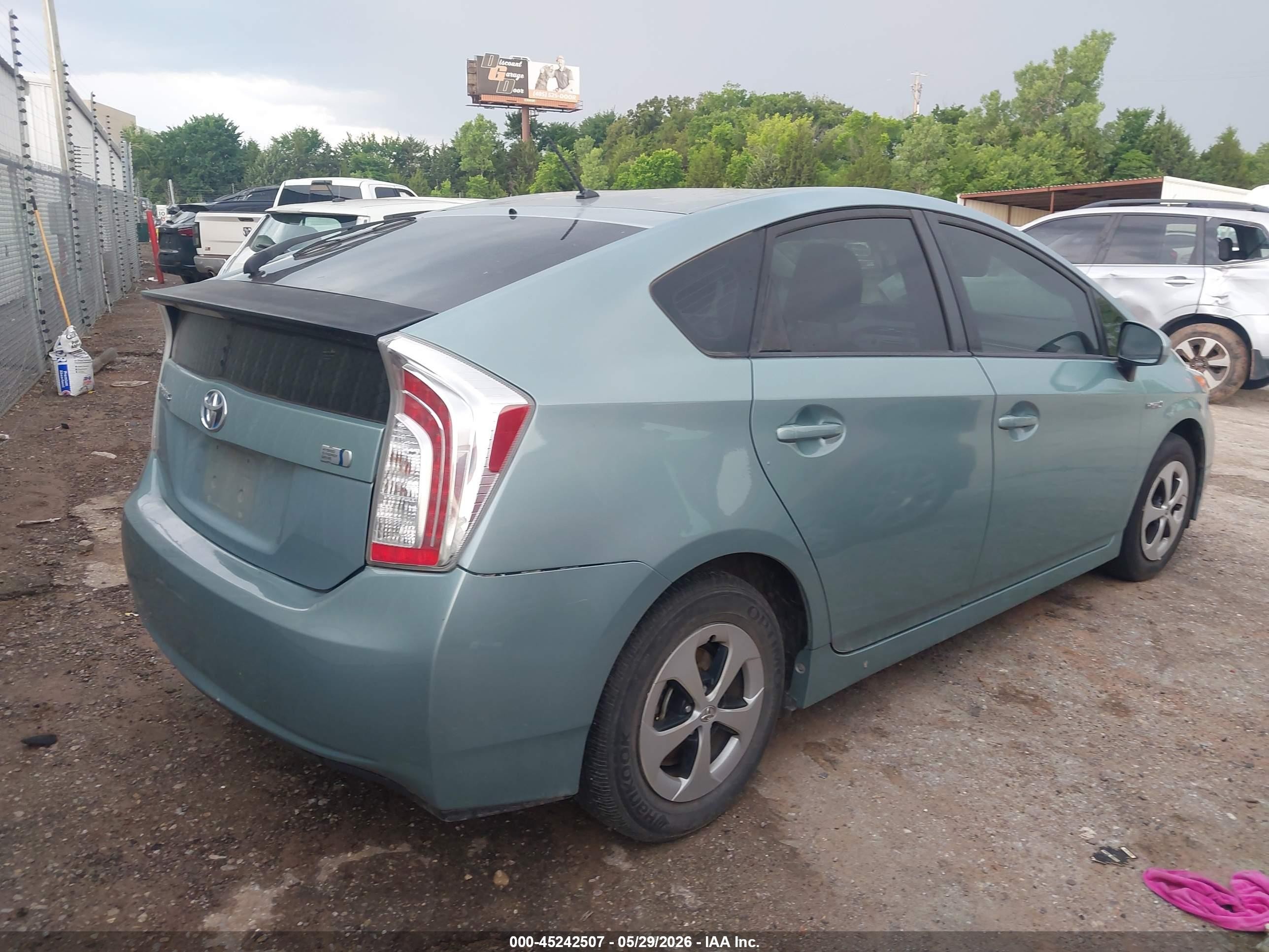 2013 Toyota Prius Two Teal vin: JTDKN3DU3D5655237