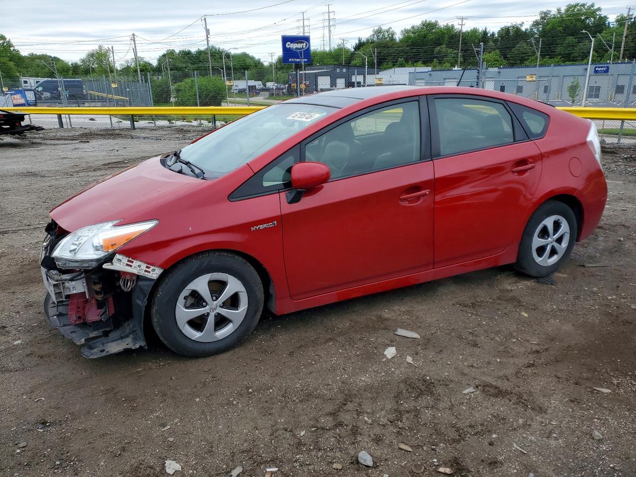 2014 Toyota Prius Four Red vin: JTDKN3DU3E1825329