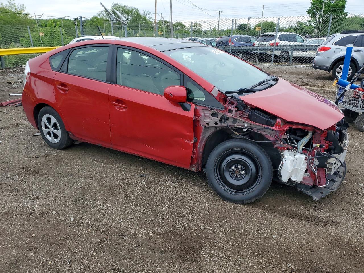2014 Toyota Prius Four Red vin: JTDKN3DU3E1825329