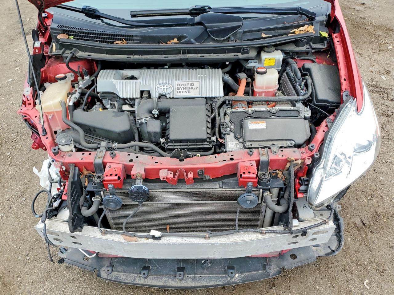 2014 Toyota Prius Four Red vin: JTDKN3DU3E1825329