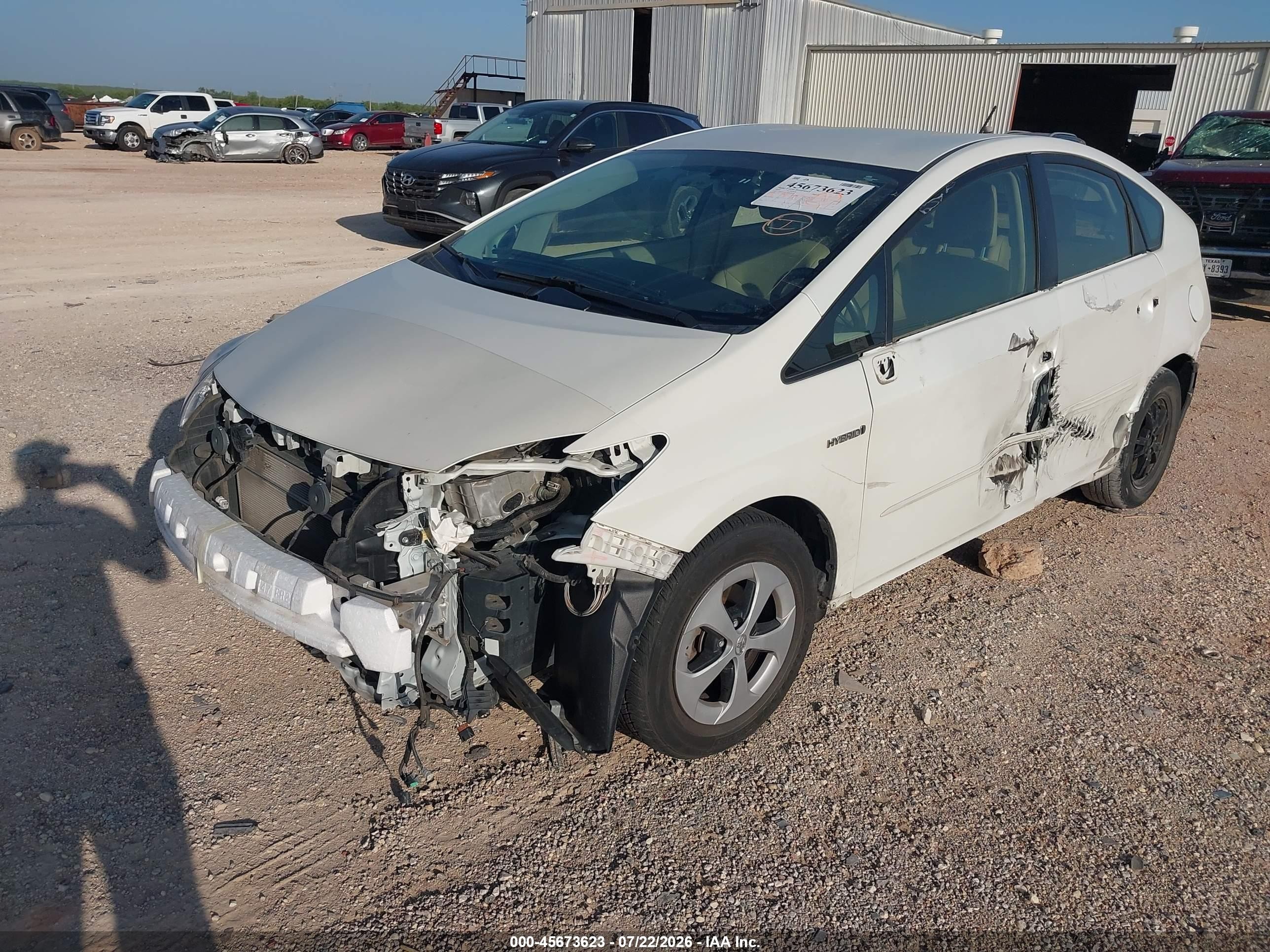 2015 Toyota Prius Four White vin: JTDKN3DU3F0438903