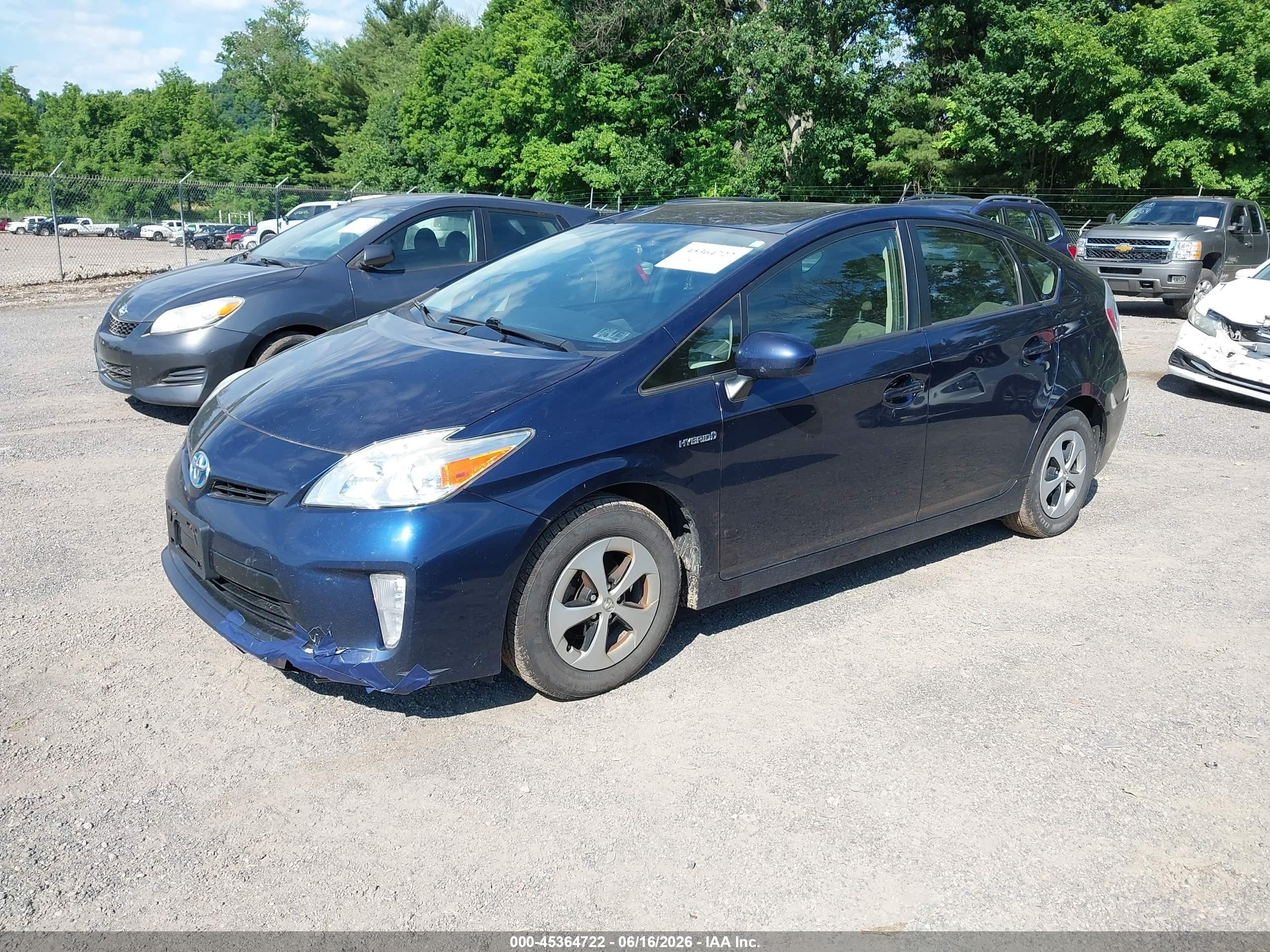 2015 Toyota Prius Two Dark Blue vin: JTDKN3DU3F0442305