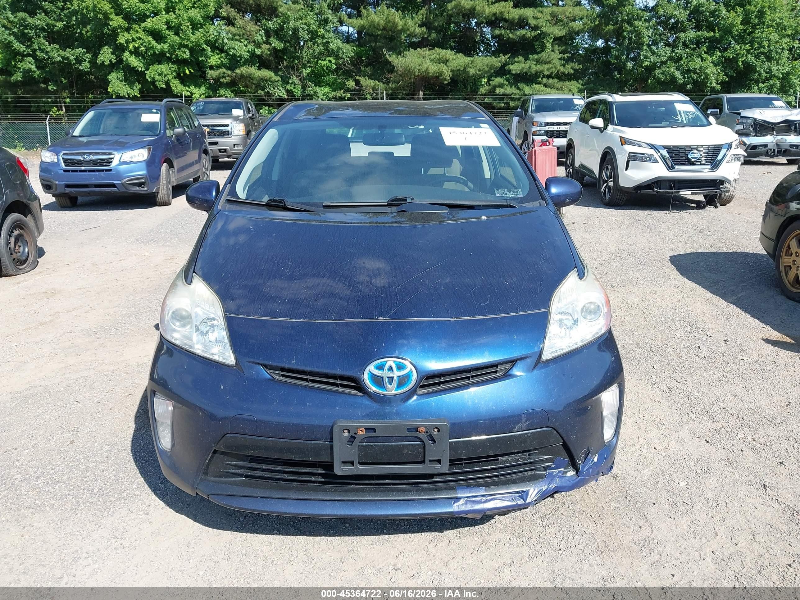2015 Toyota Prius Two Dark Blue vin: JTDKN3DU3F0442305