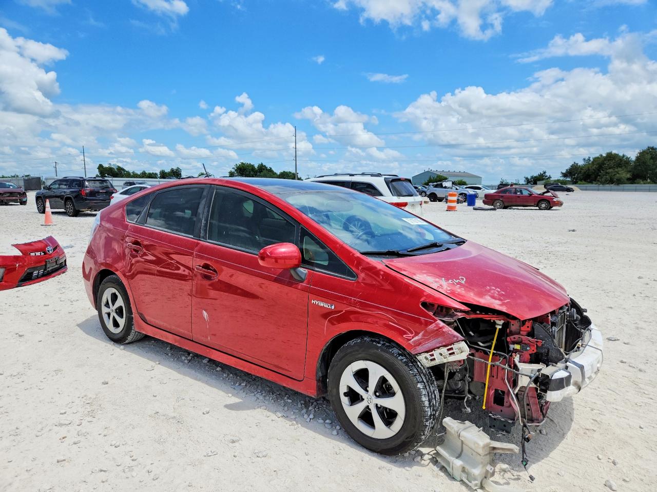 2015 Toyota Prius Four Красный vin: JTDKN3DU3F1906557