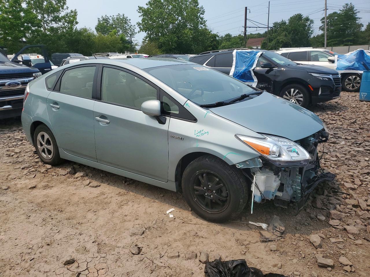 2015 Toyota Prius Three Бирюзовый vin: JTDKN3DU3F1982909