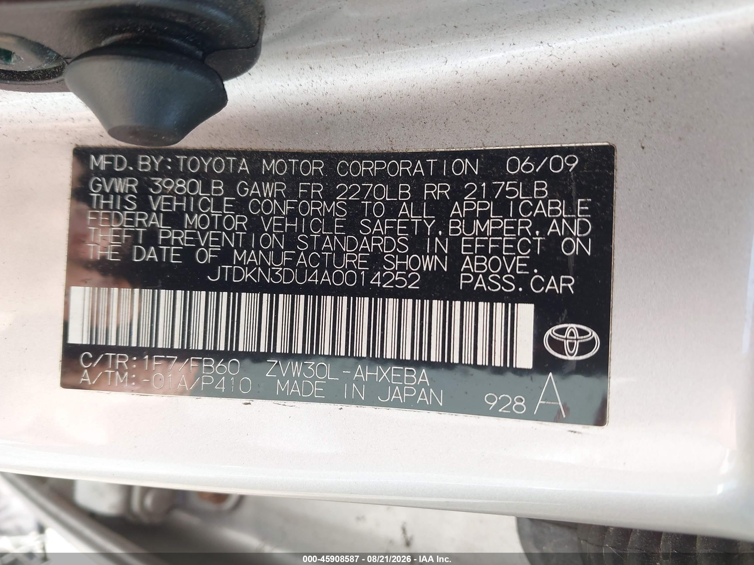 2010 Toyota Prius Iii Silver vin: JTDKN3DU4A0014252