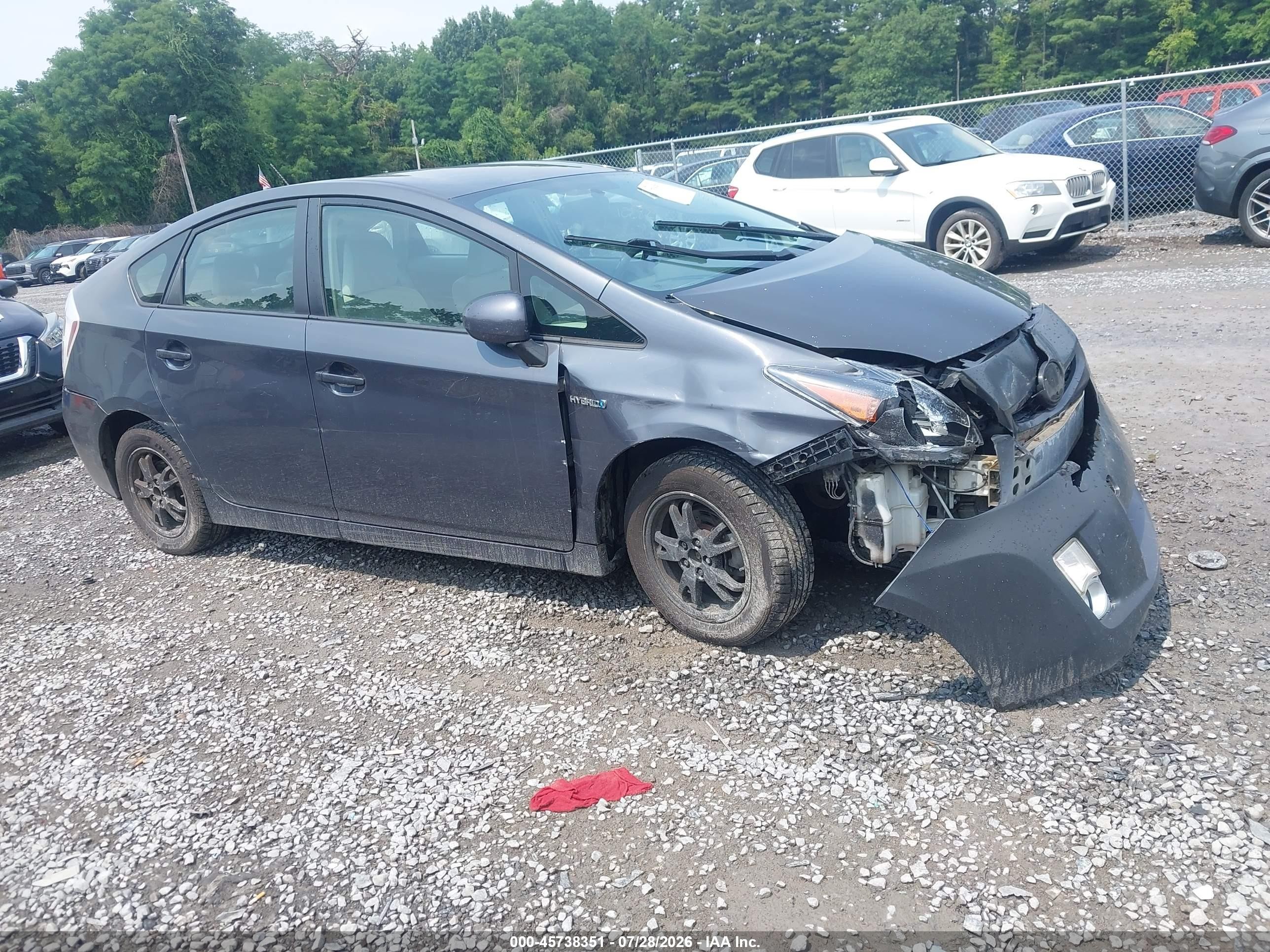 2010 Toyota Prius Iii Gray vin: JTDKN3DU4A0037871