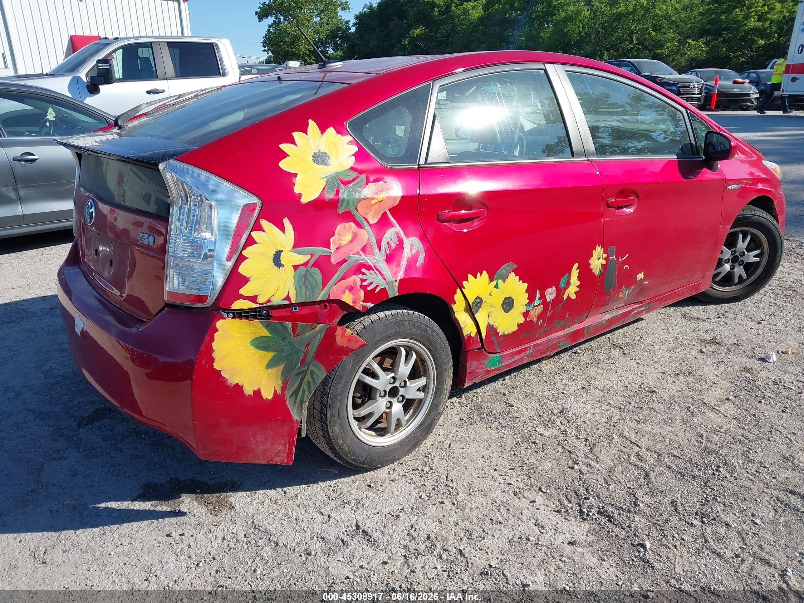 2010 Toyota Prius Ii Red vin: JTDKN3DU4A0050409
