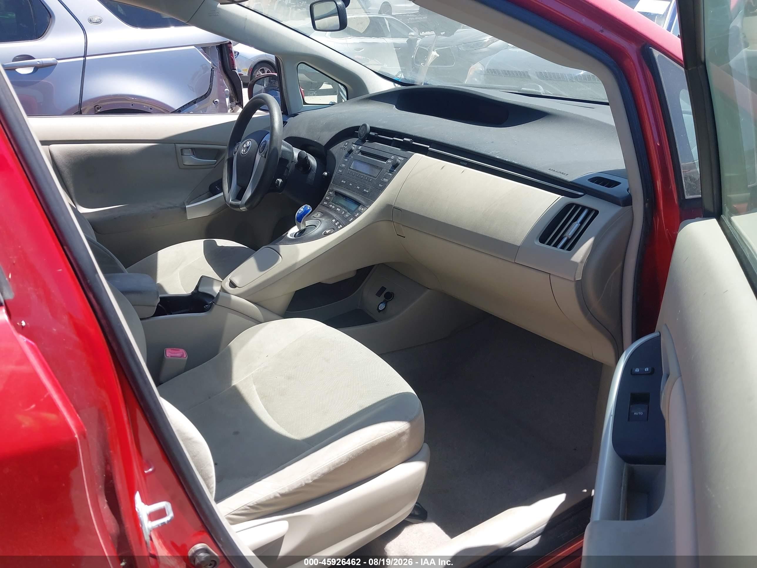 2010 Toyota Prius Ii Red vin: JTDKN3DU4A0091946