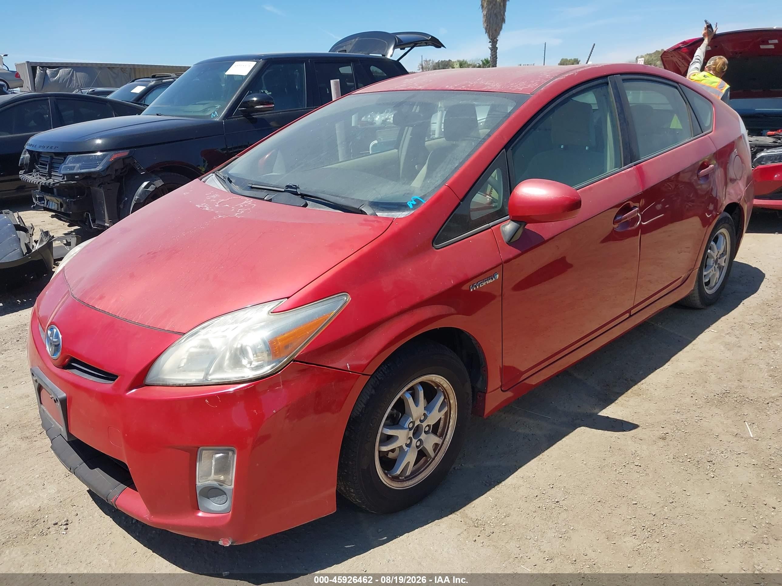 2010 Toyota Prius Ii Red vin: JTDKN3DU4A0091946