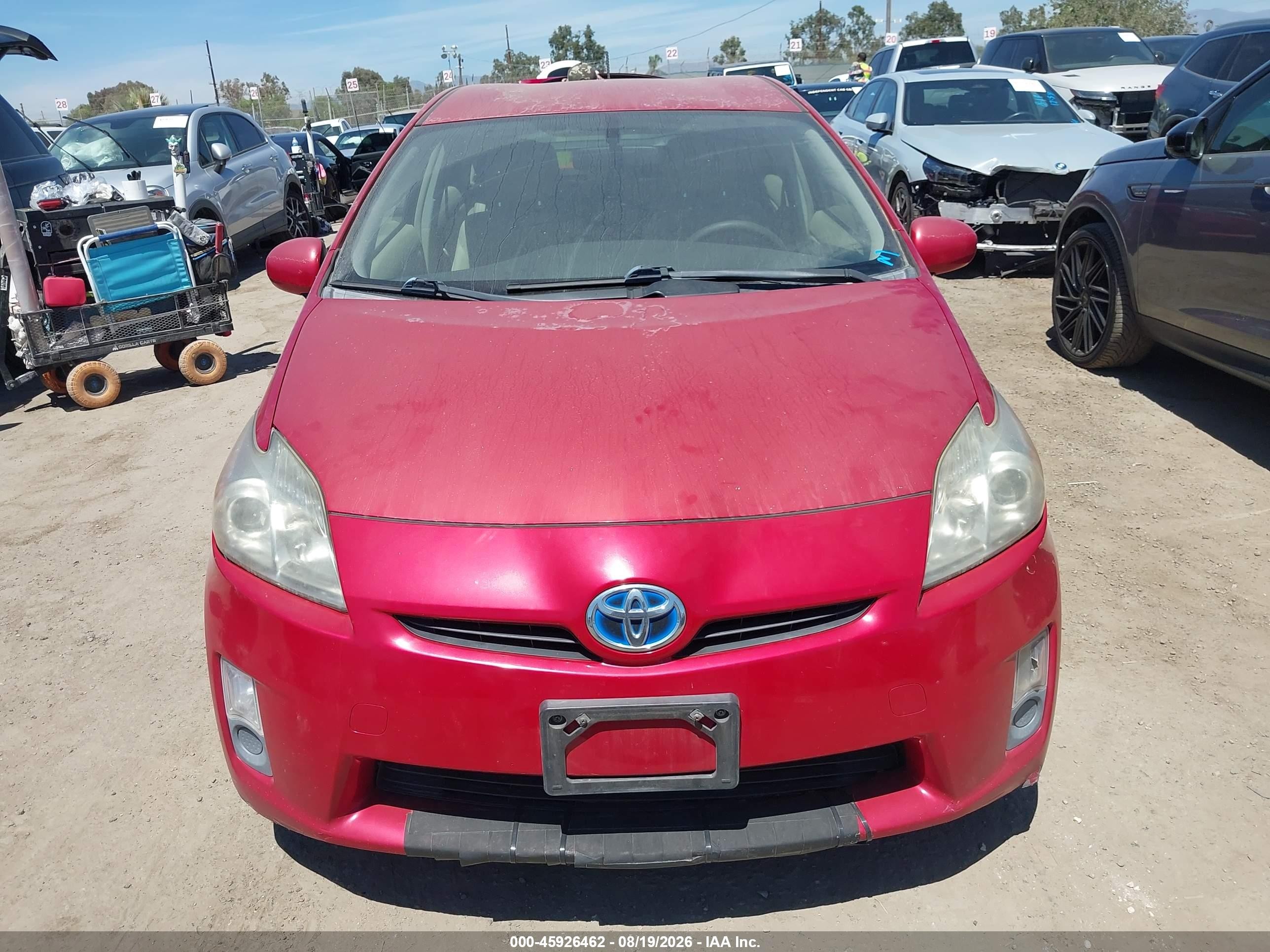 2010 Toyota Prius Ii Red vin: JTDKN3DU4A0091946