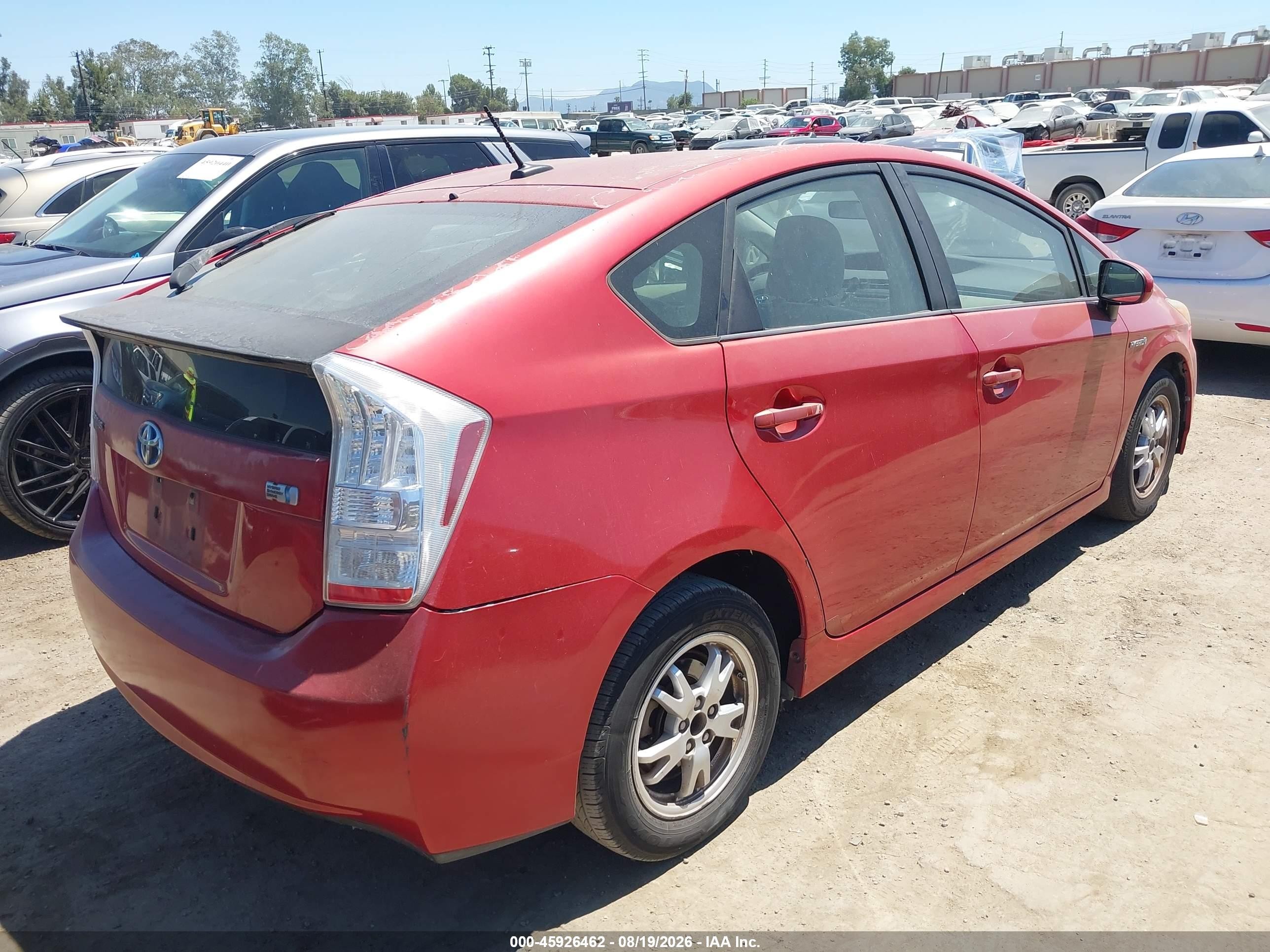 2010 Toyota Prius Ii Red vin: JTDKN3DU4A0091946