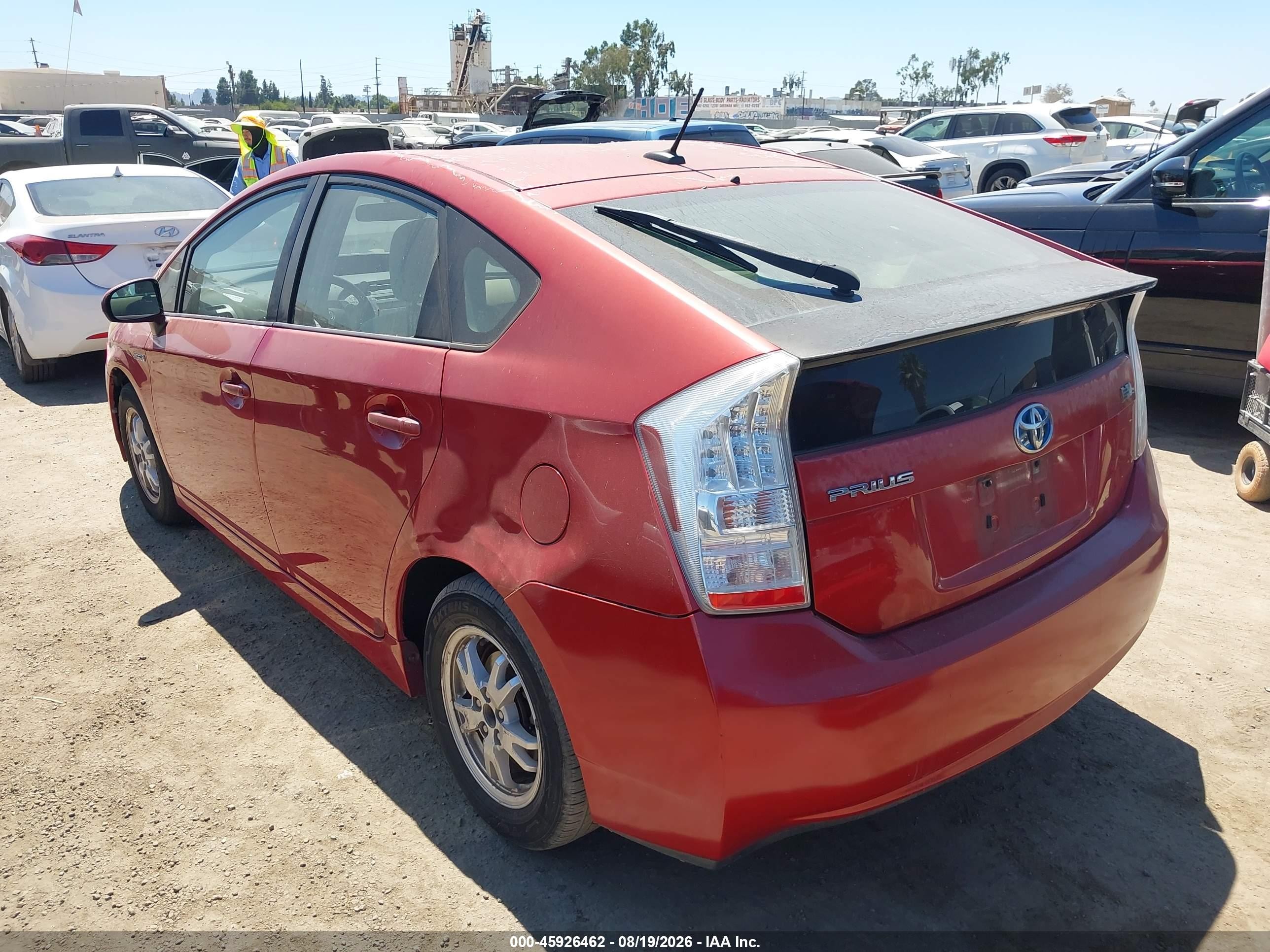 2010 Toyota Prius Ii Red vin: JTDKN3DU4A0091946