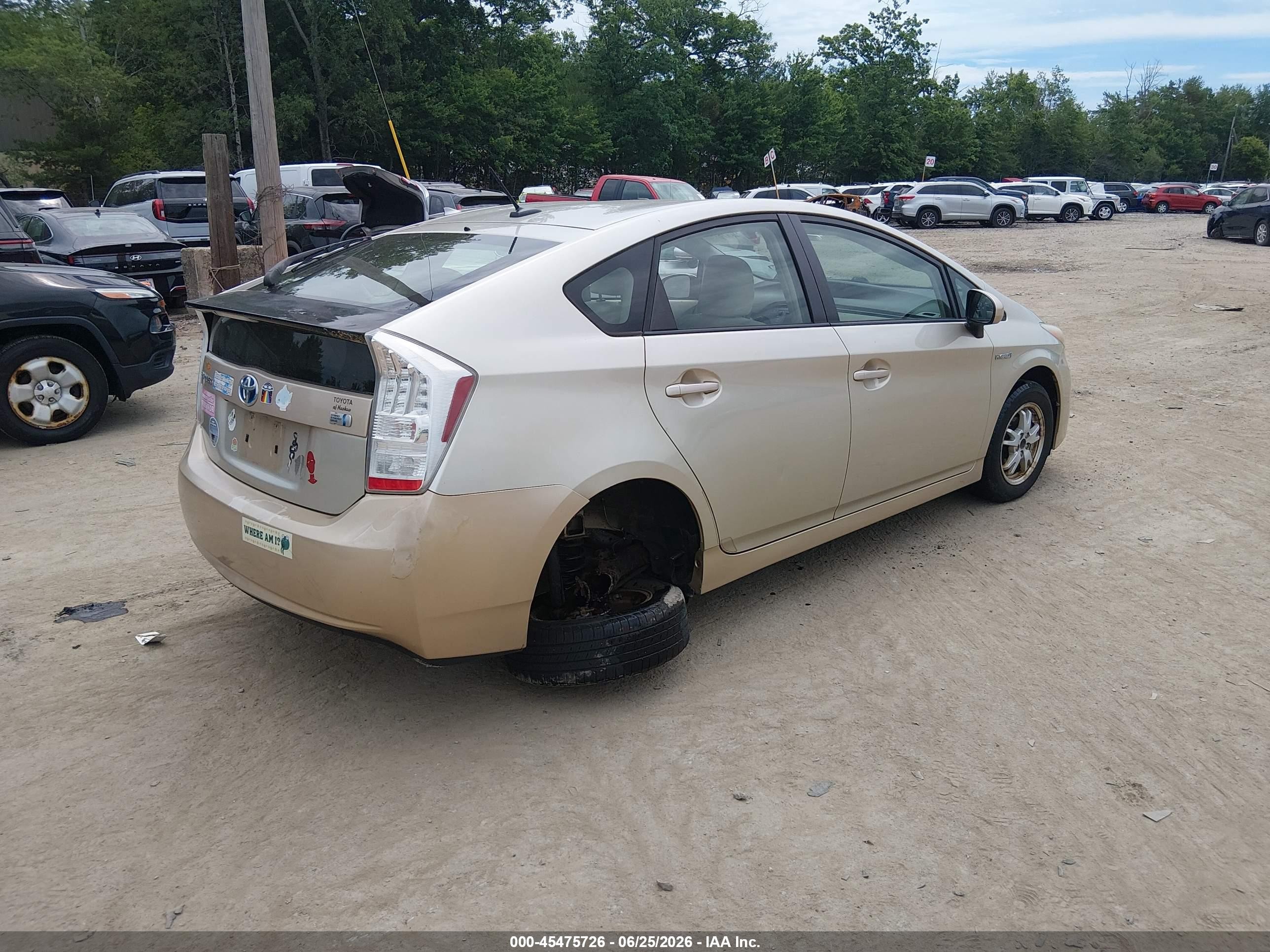 2010 Toyota Prius Iii Tan vin: JTDKN3DU4A0106624