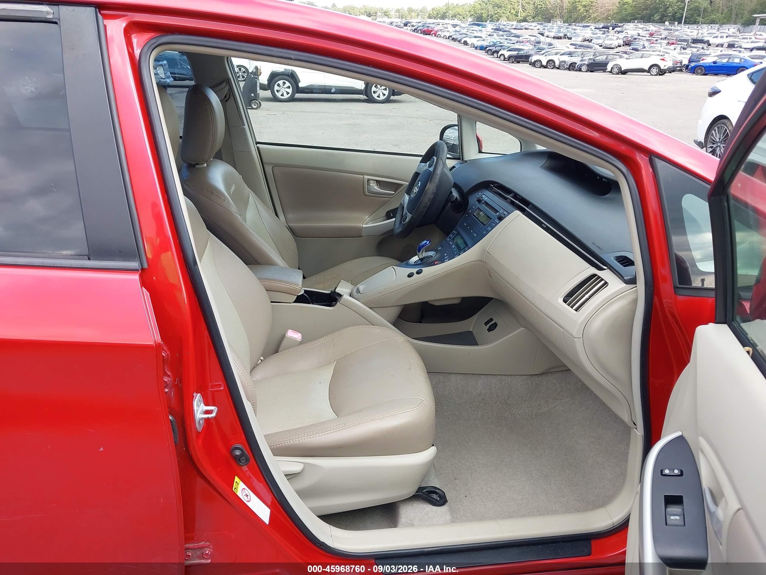 2010 Toyota Prius Ii Red vin: JTDKN3DU4A0228075