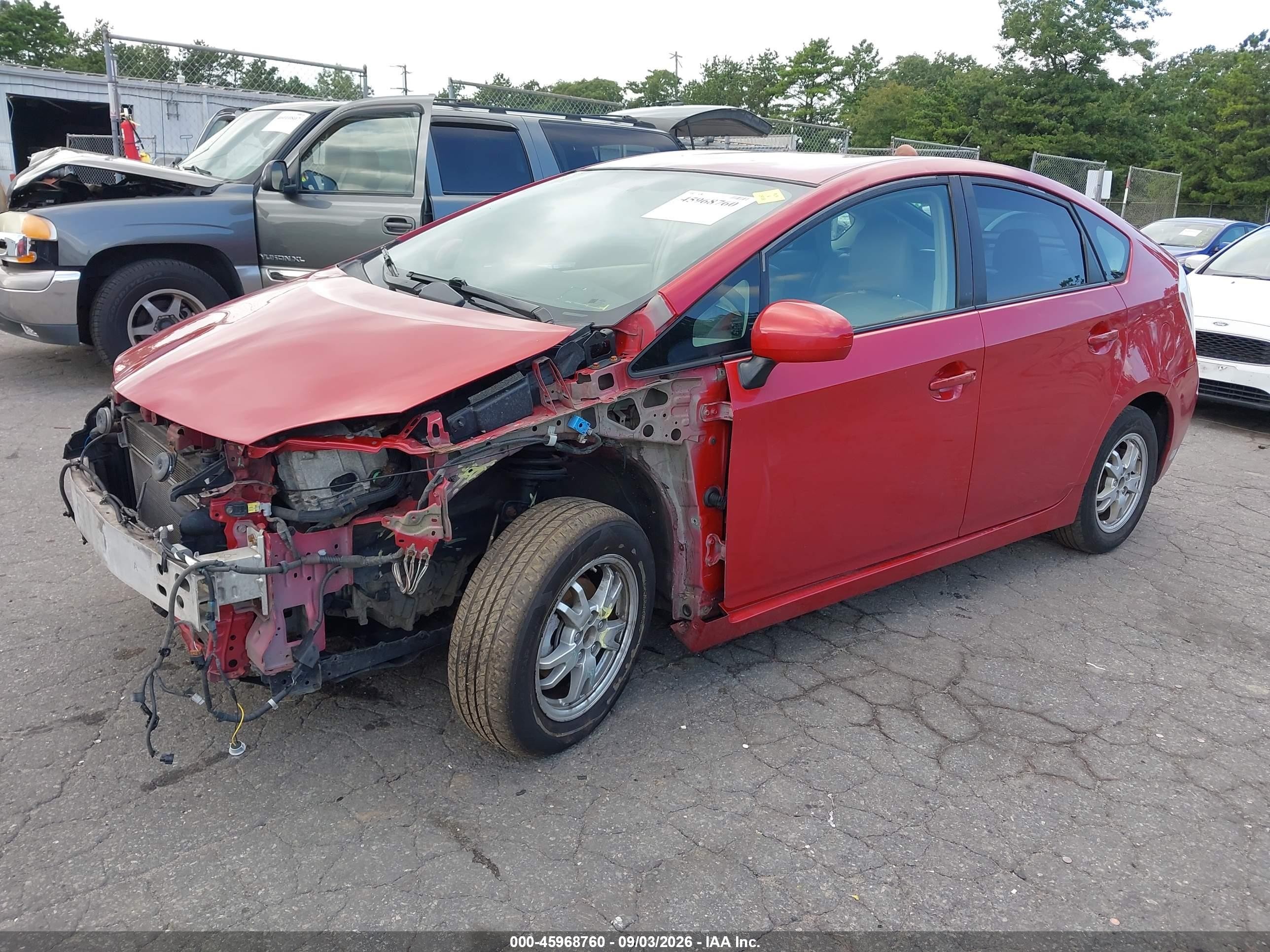2010 Toyota Prius Ii Red vin: JTDKN3DU4A0228075