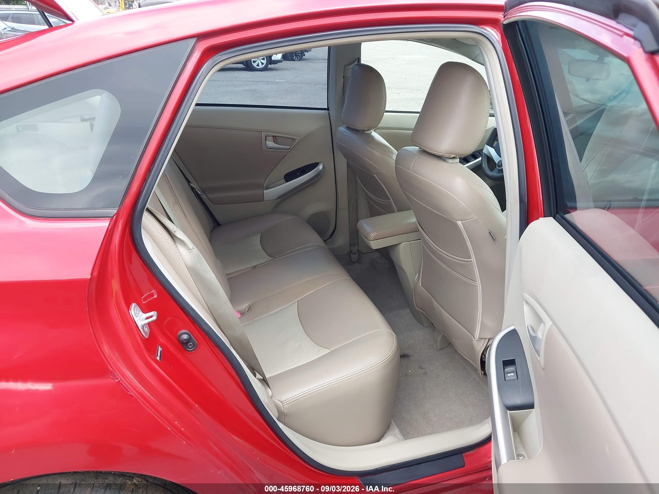2010 Toyota Prius Ii Red vin: JTDKN3DU4A0228075