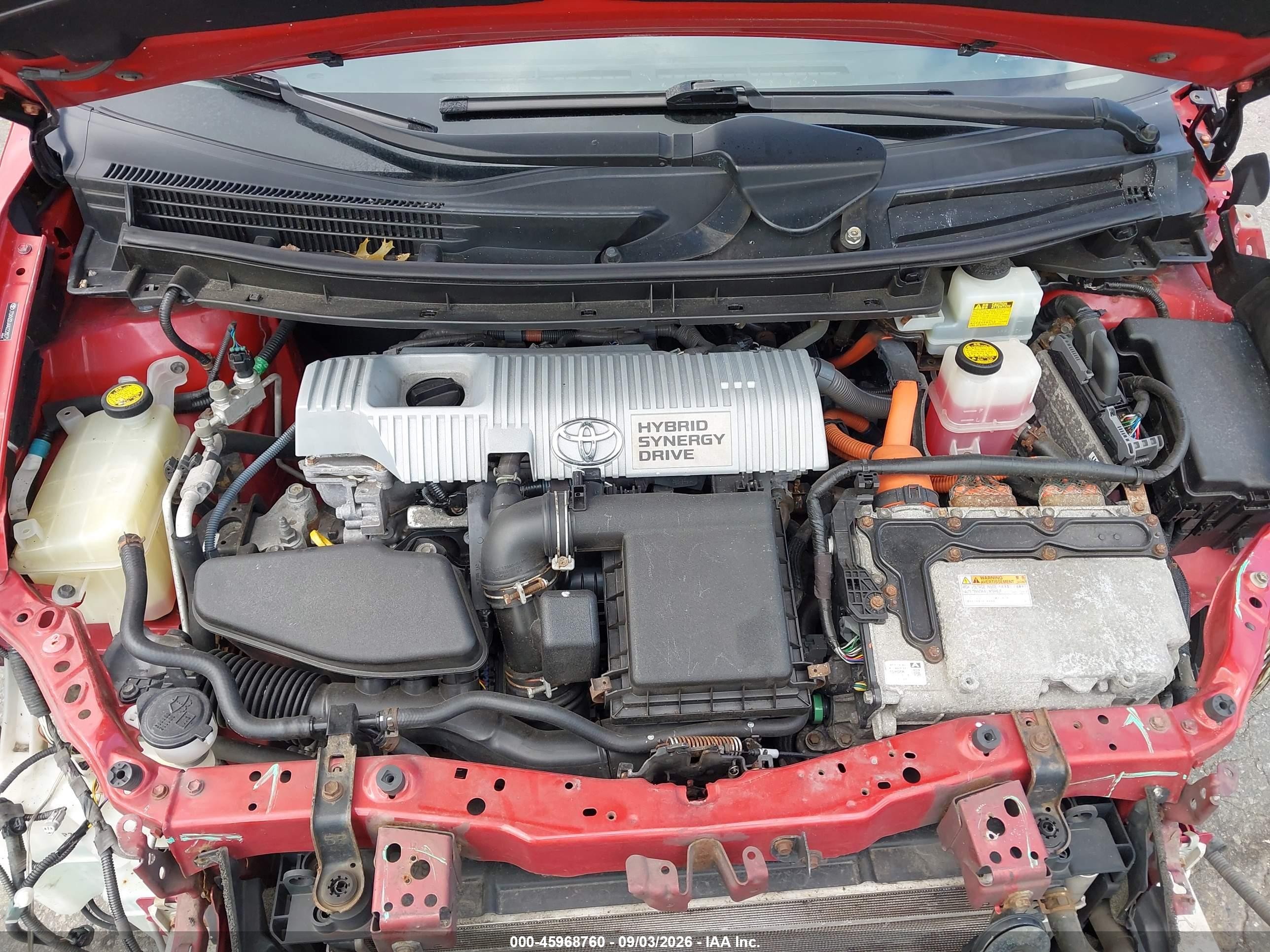 2010 Toyota Prius Ii Red vin: JTDKN3DU4A0228075