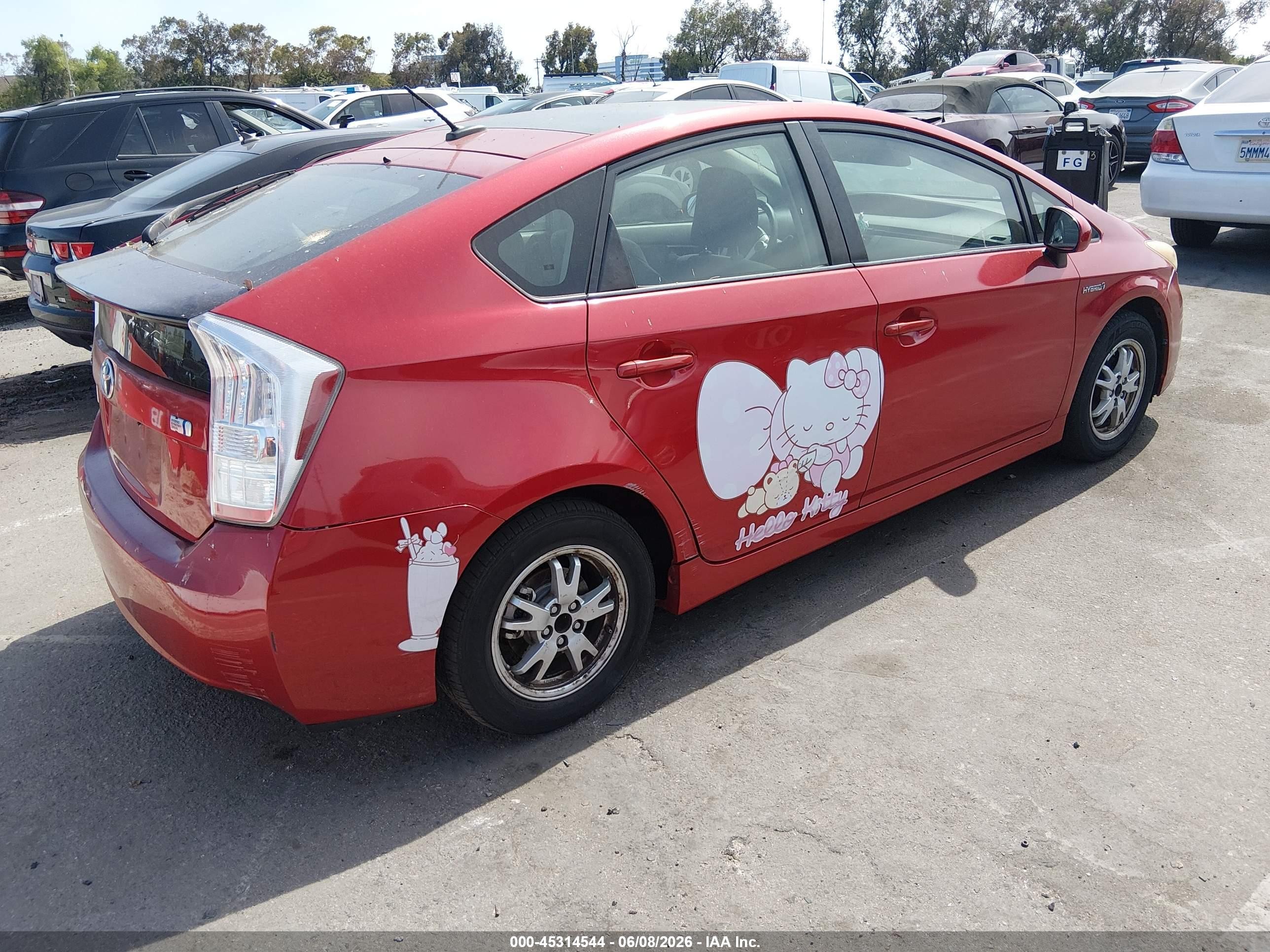 2010 Toyota Prius Iii Red vin: JTDKN3DU4A0243448