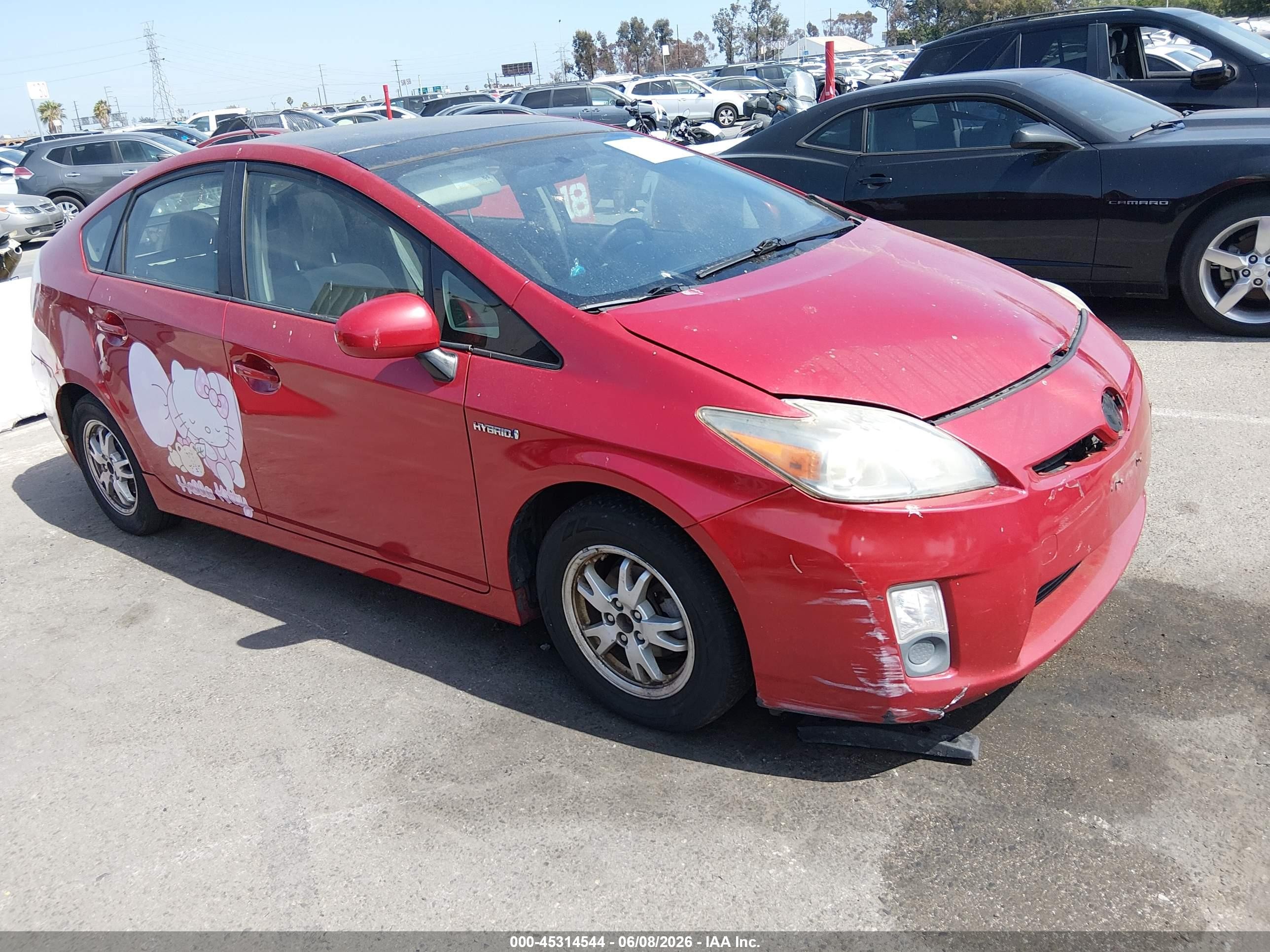 2010 Toyota Prius Iii Red vin: JTDKN3DU4A0243448