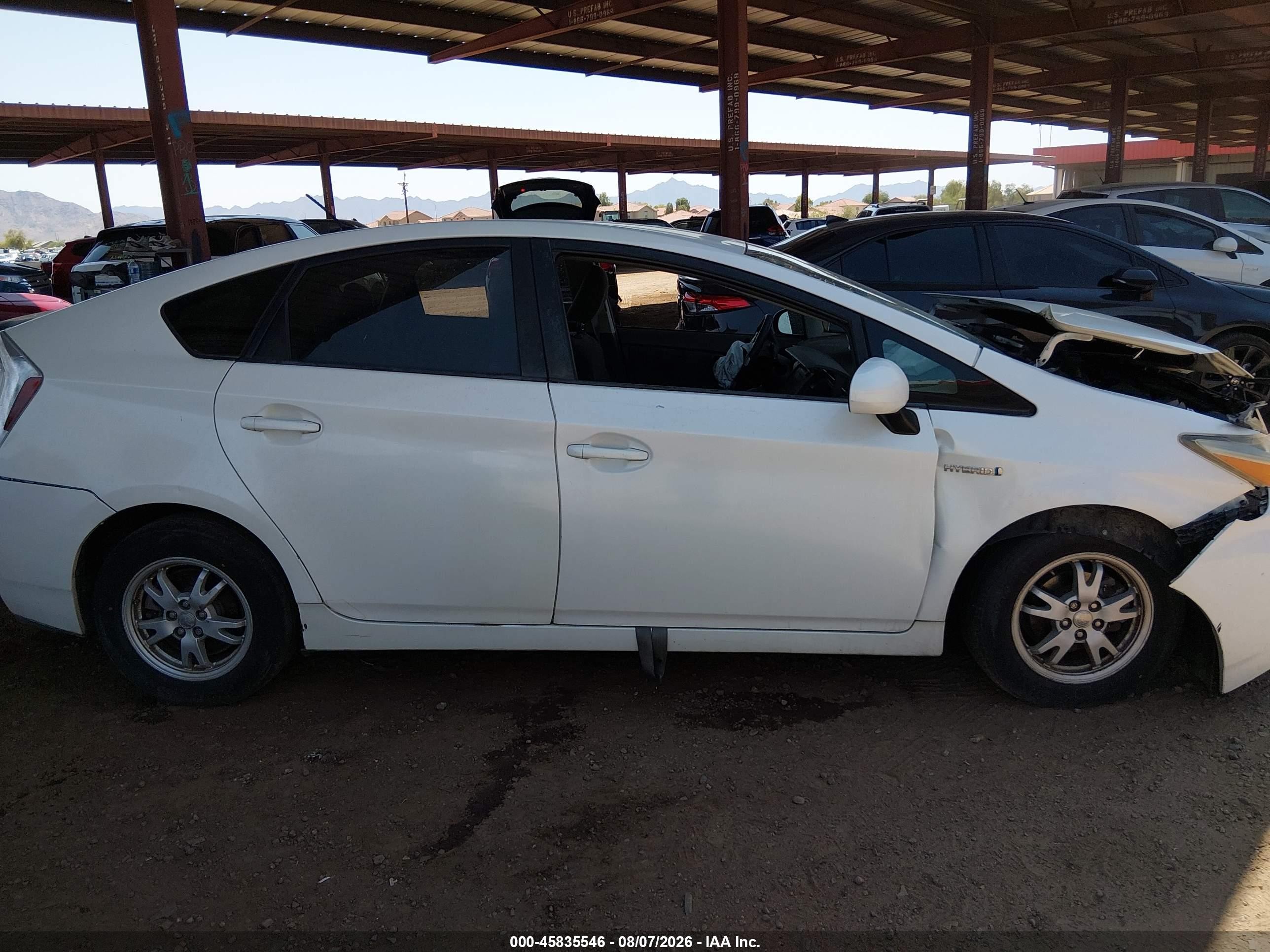 2010 Toyota Prius Ii White vin: JTDKN3DU4A0244602