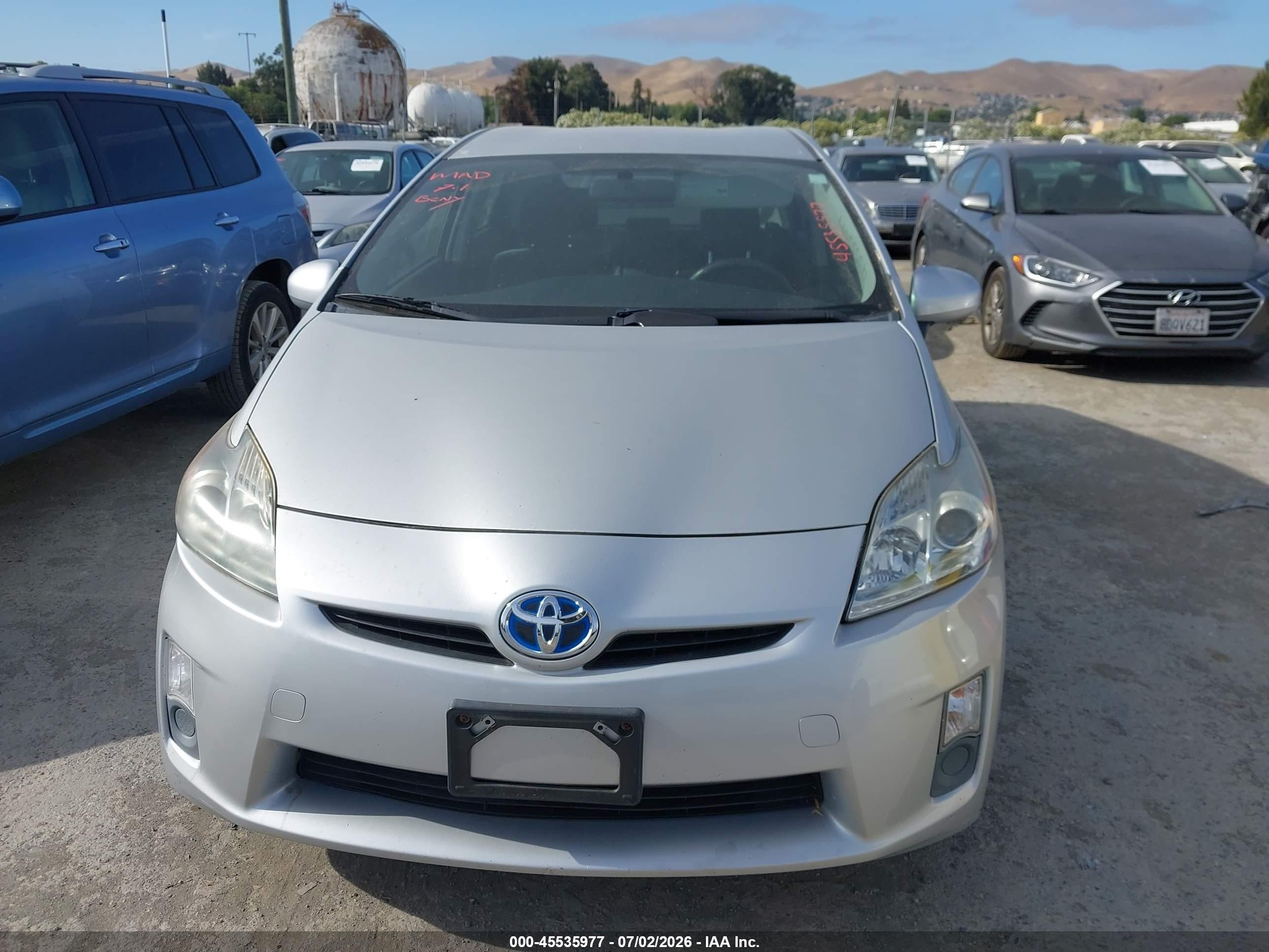 2010 Toyota Prius Ii Серебряный vin: JTDKN3DU4A5113687