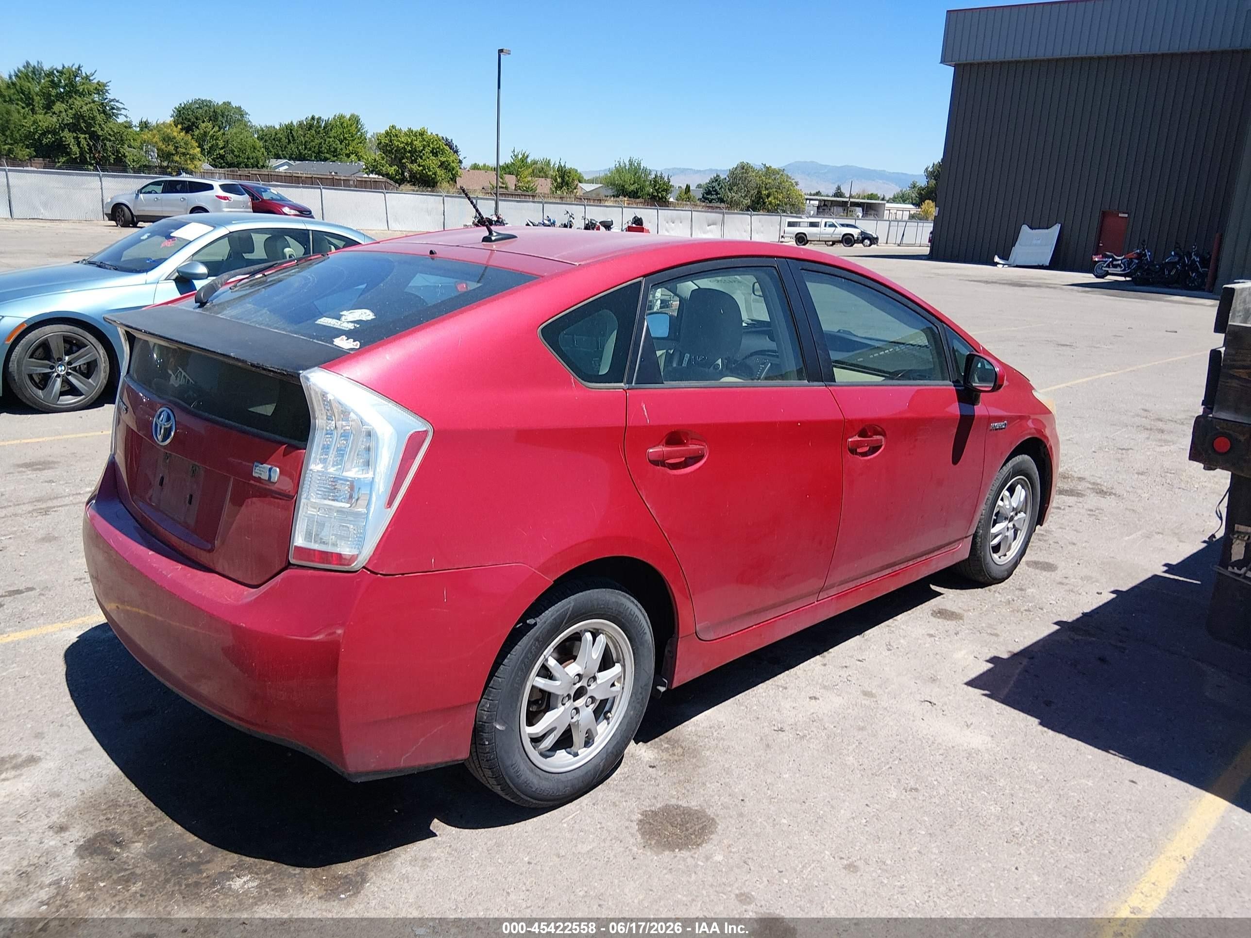 2011 Toyota Prius Three Red vin: JTDKN3DU4B0261384
