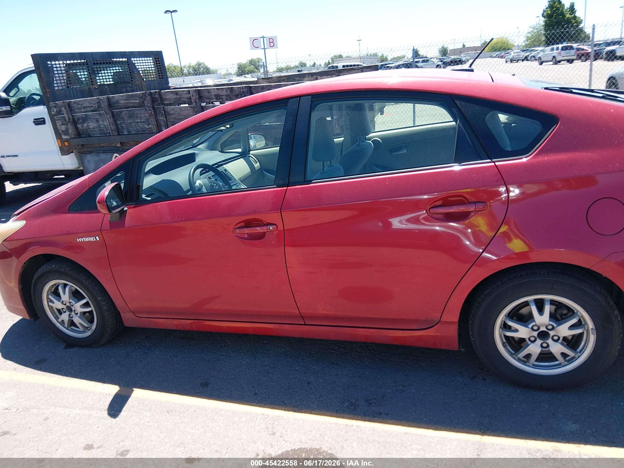 2011 Toyota Prius Three Red vin: JTDKN3DU4B0261384
