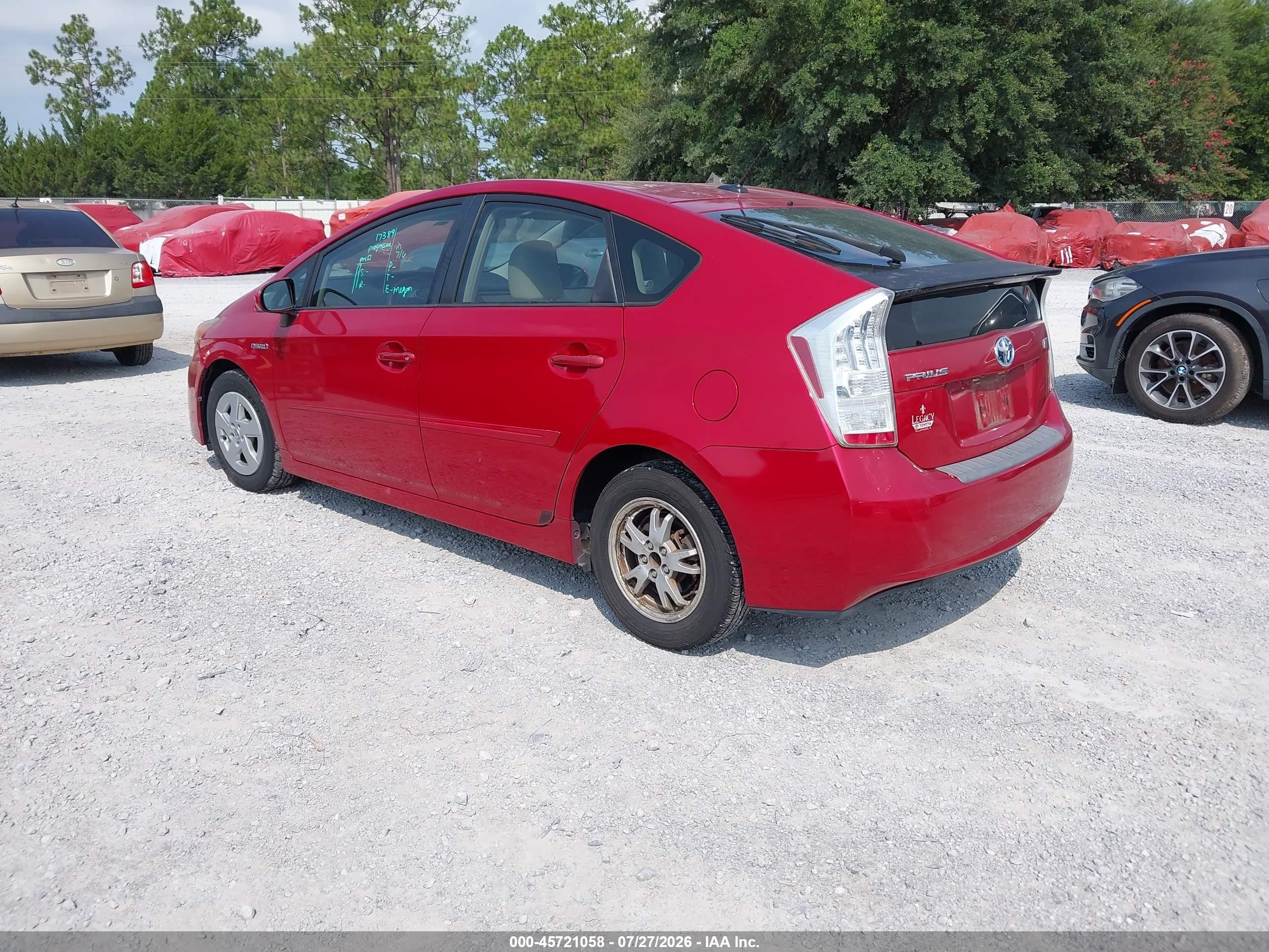 2011 Toyota Prius Three Red vin: JTDKN3DU4B0302354