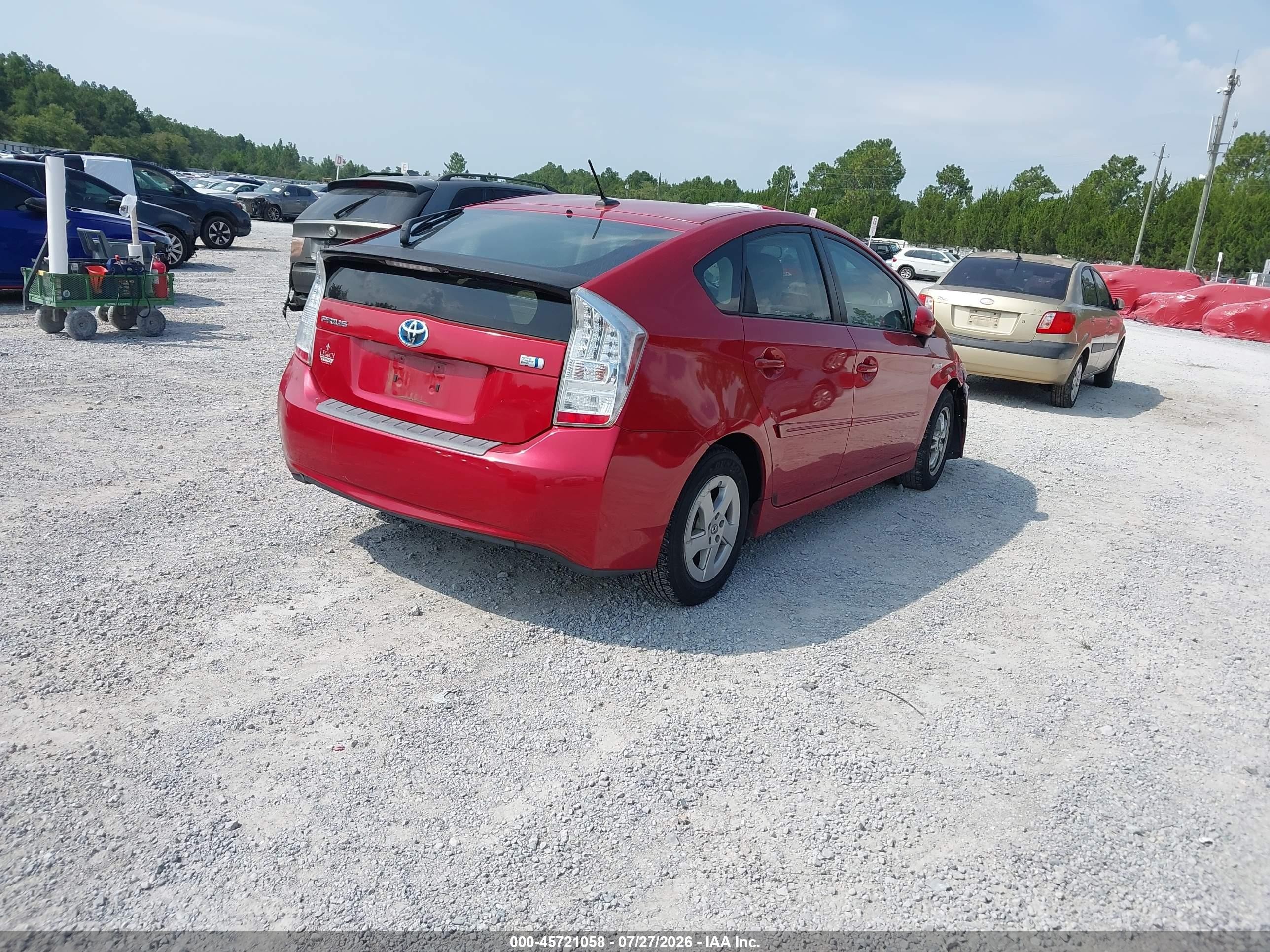 2011 Toyota Prius Three Red vin: JTDKN3DU4B0302354