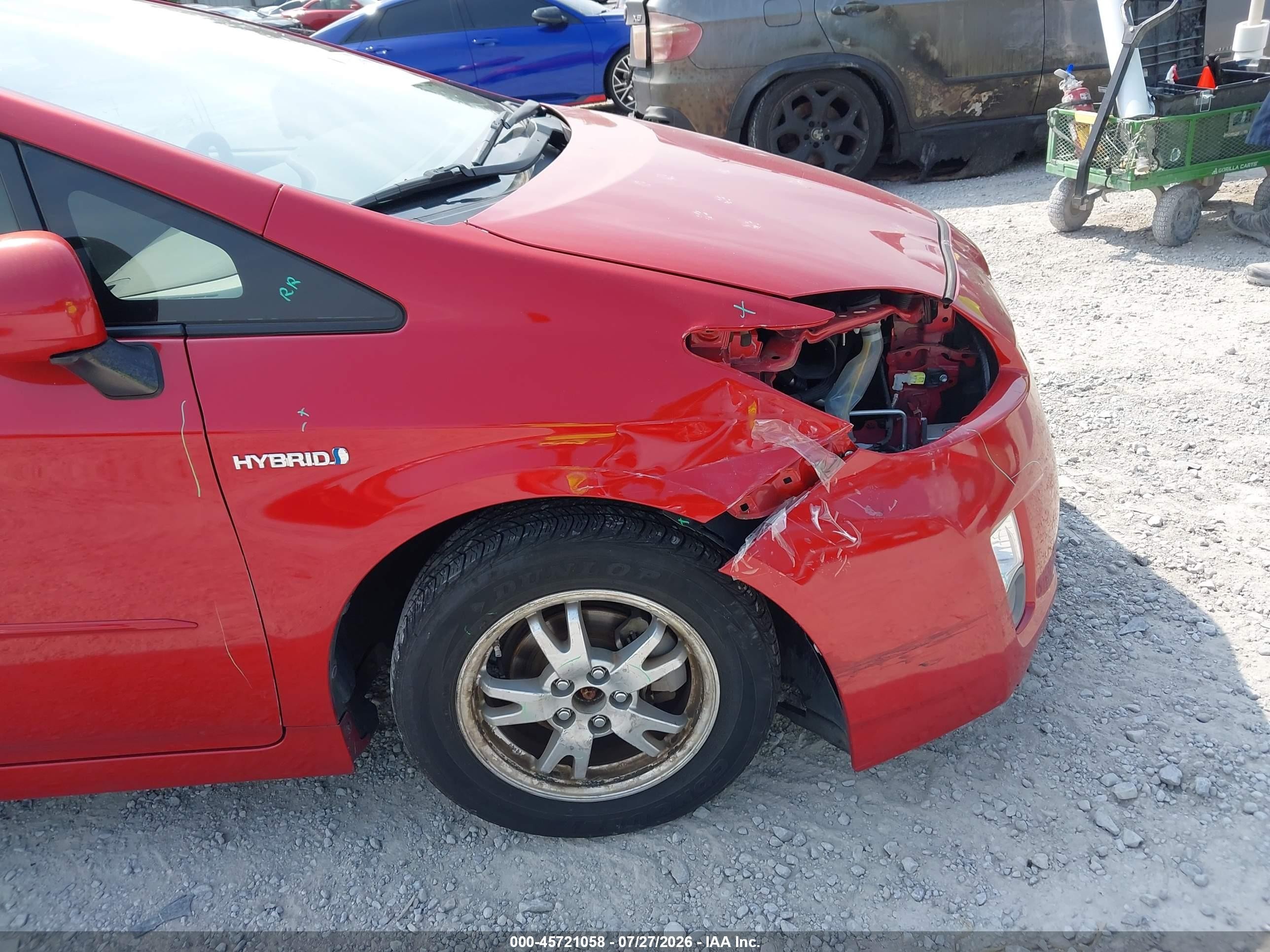 2011 Toyota Prius Three Red vin: JTDKN3DU4B0302354