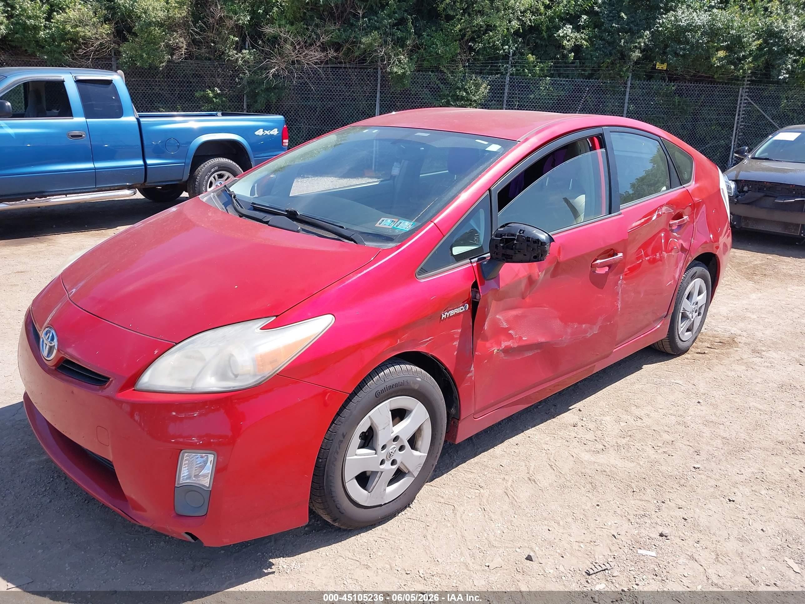 2011 Toyota Prius Four Red vin: JTDKN3DU4B0312415