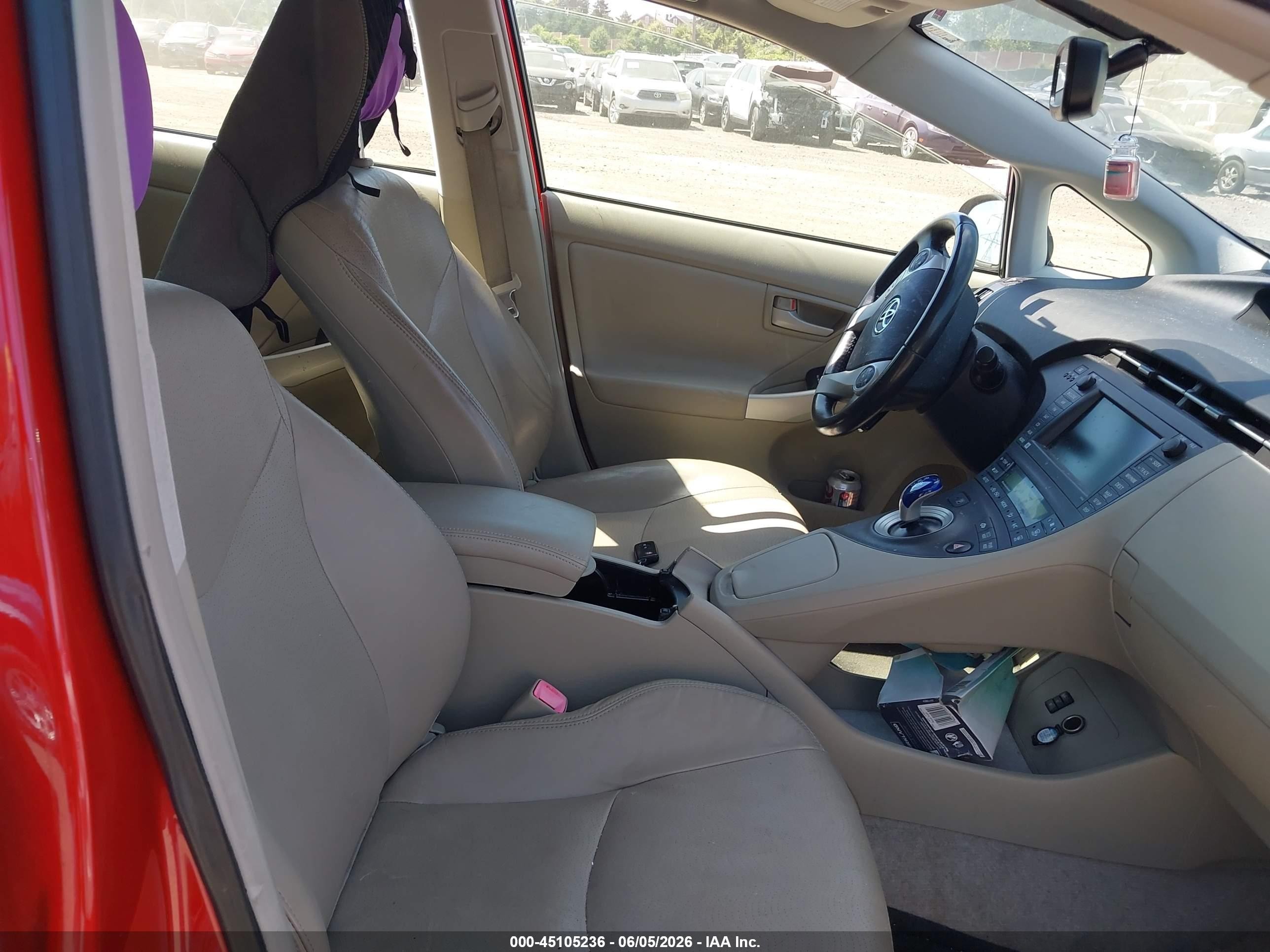 2011 Toyota Prius Four Red vin: JTDKN3DU4B0312415