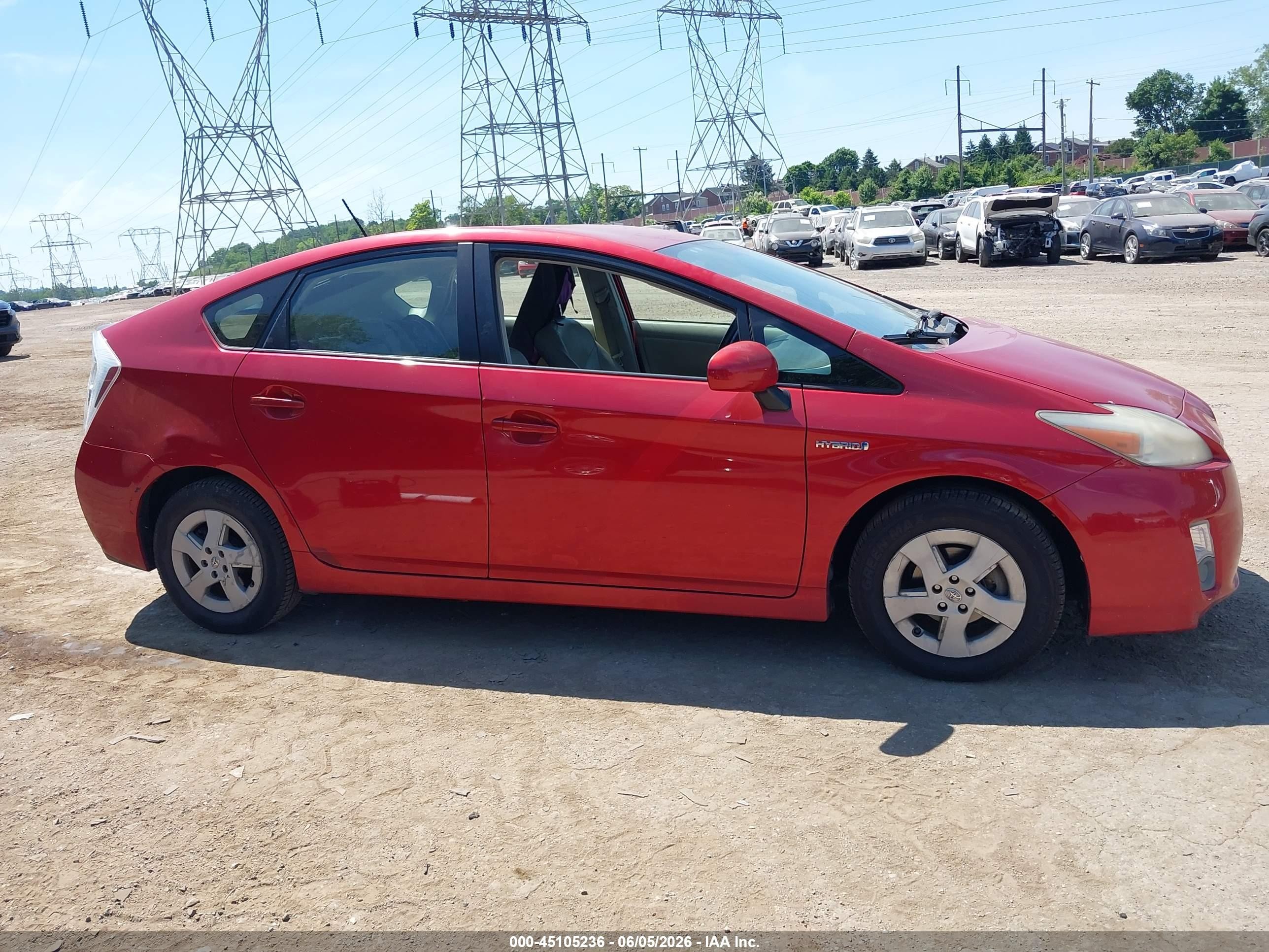 2011 Toyota Prius Four Red vin: JTDKN3DU4B0312415
