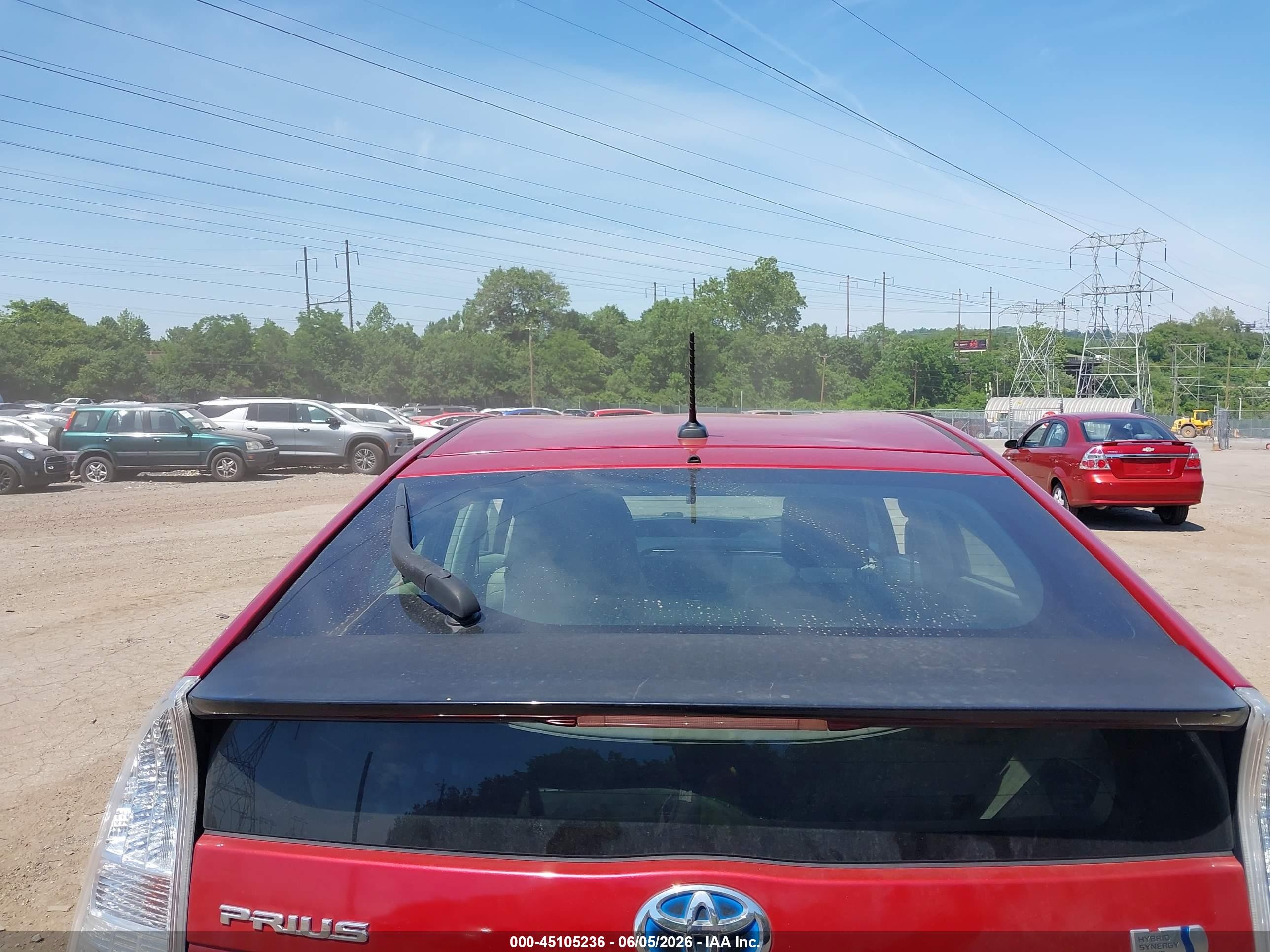 2011 Toyota Prius Four Red vin: JTDKN3DU4B0312415