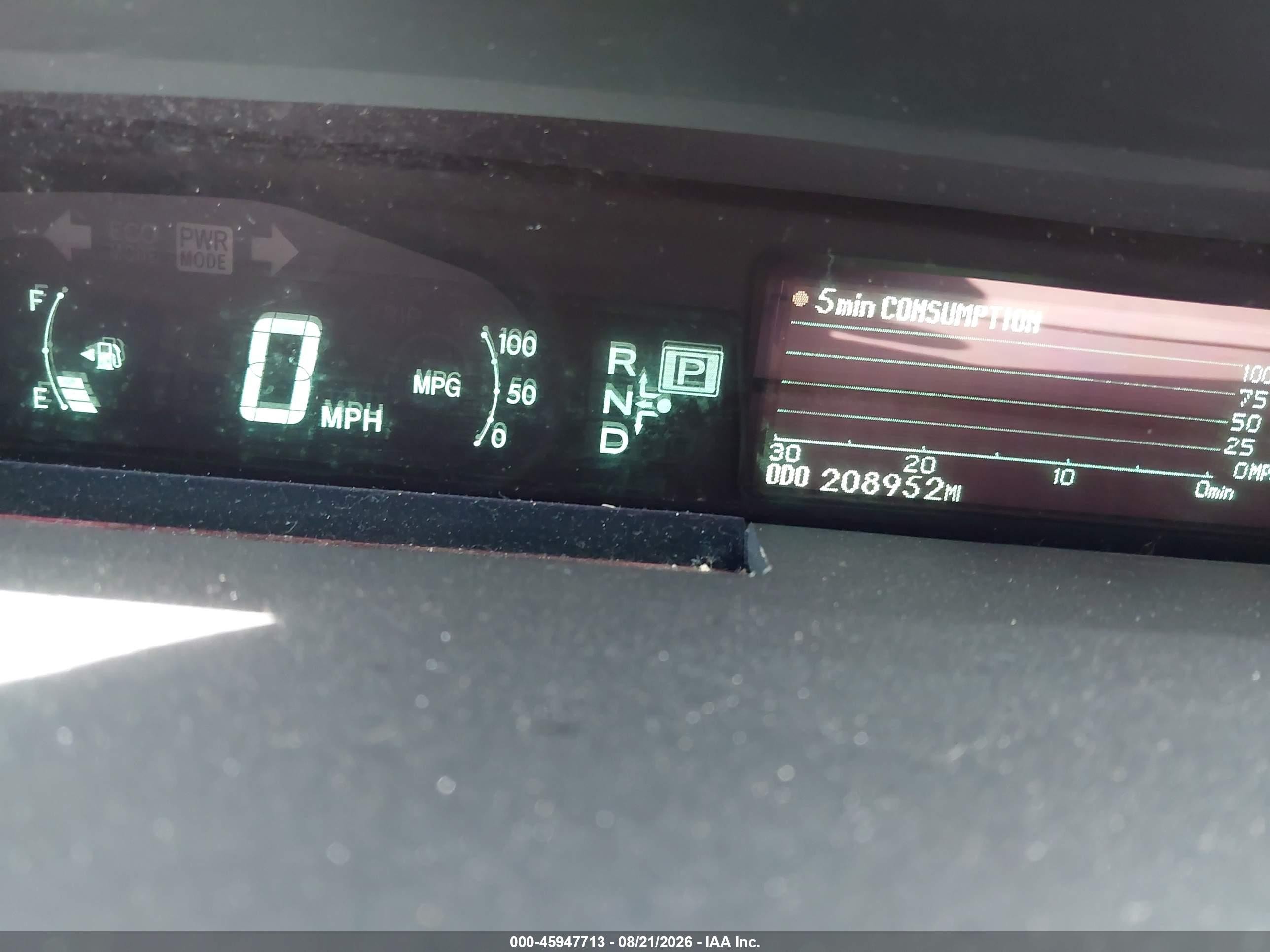 2011 Toyota Prius Two Серый vin: JTDKN3DU4B1476905