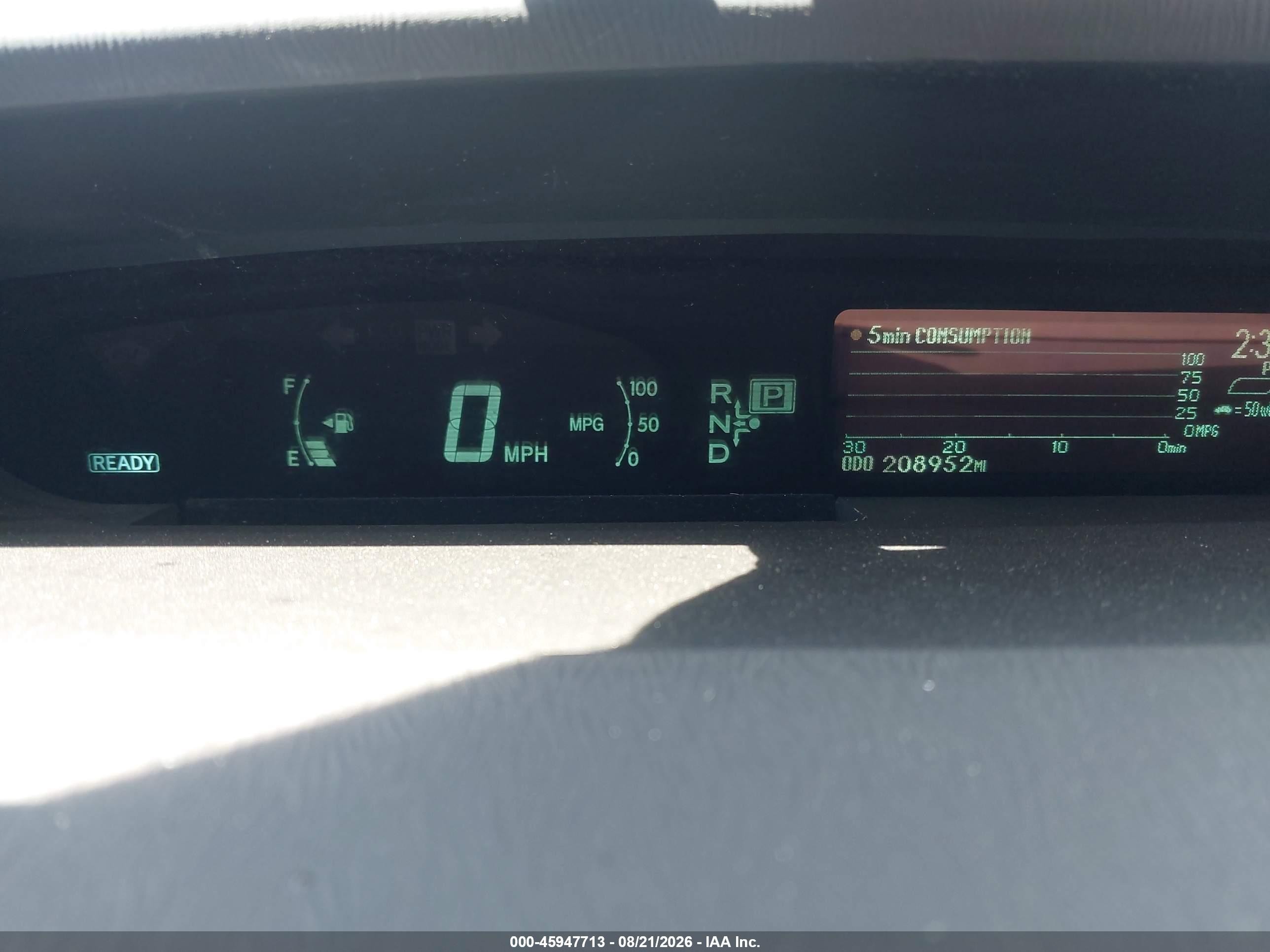 2011 Toyota Prius Two Серый vin: JTDKN3DU4B1476905