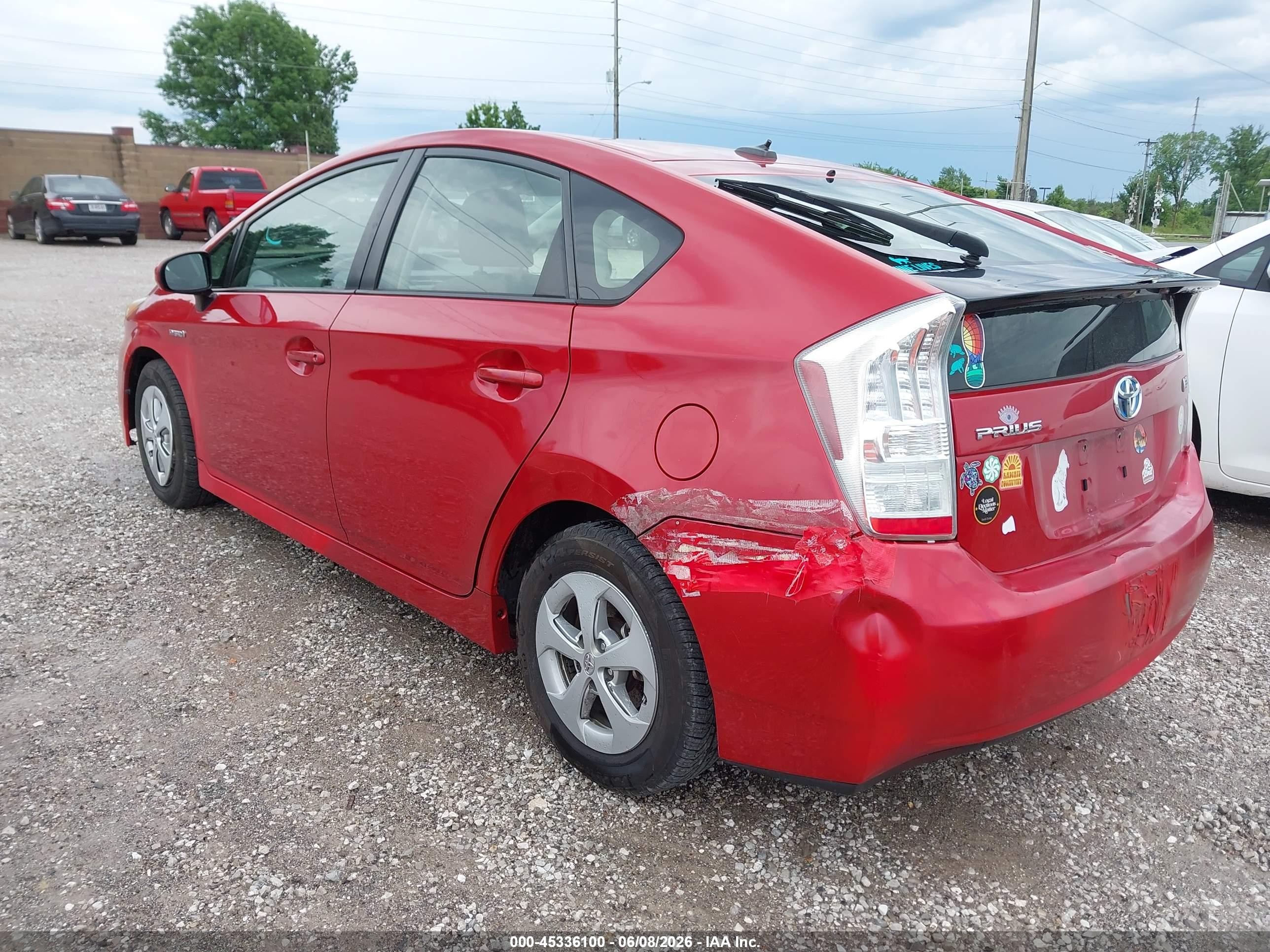 2011 Toyota Prius Three Red vin: JTDKN3DU4B5367594