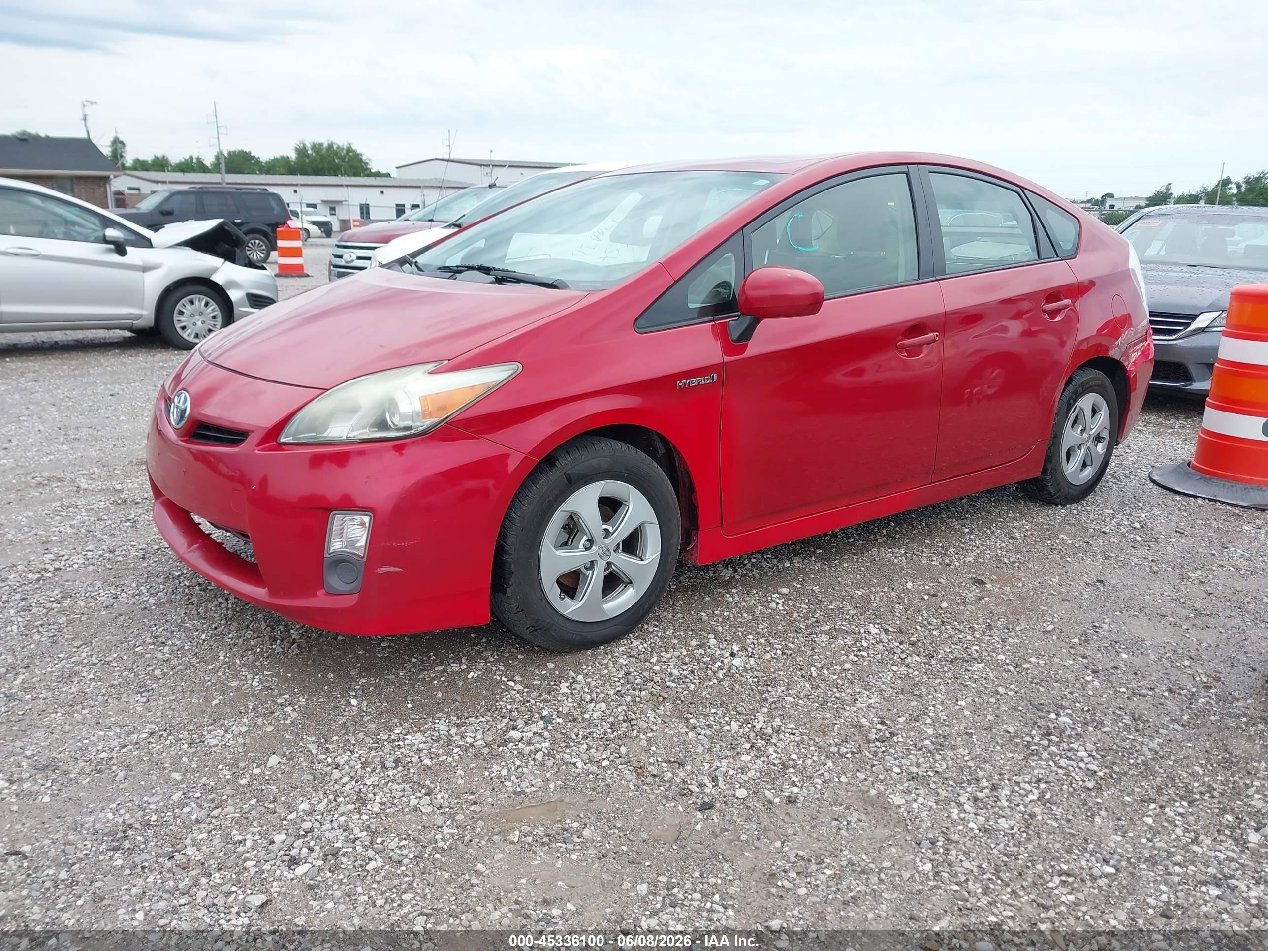 2011 Toyota Prius Three Red vin: JTDKN3DU4B5367594
